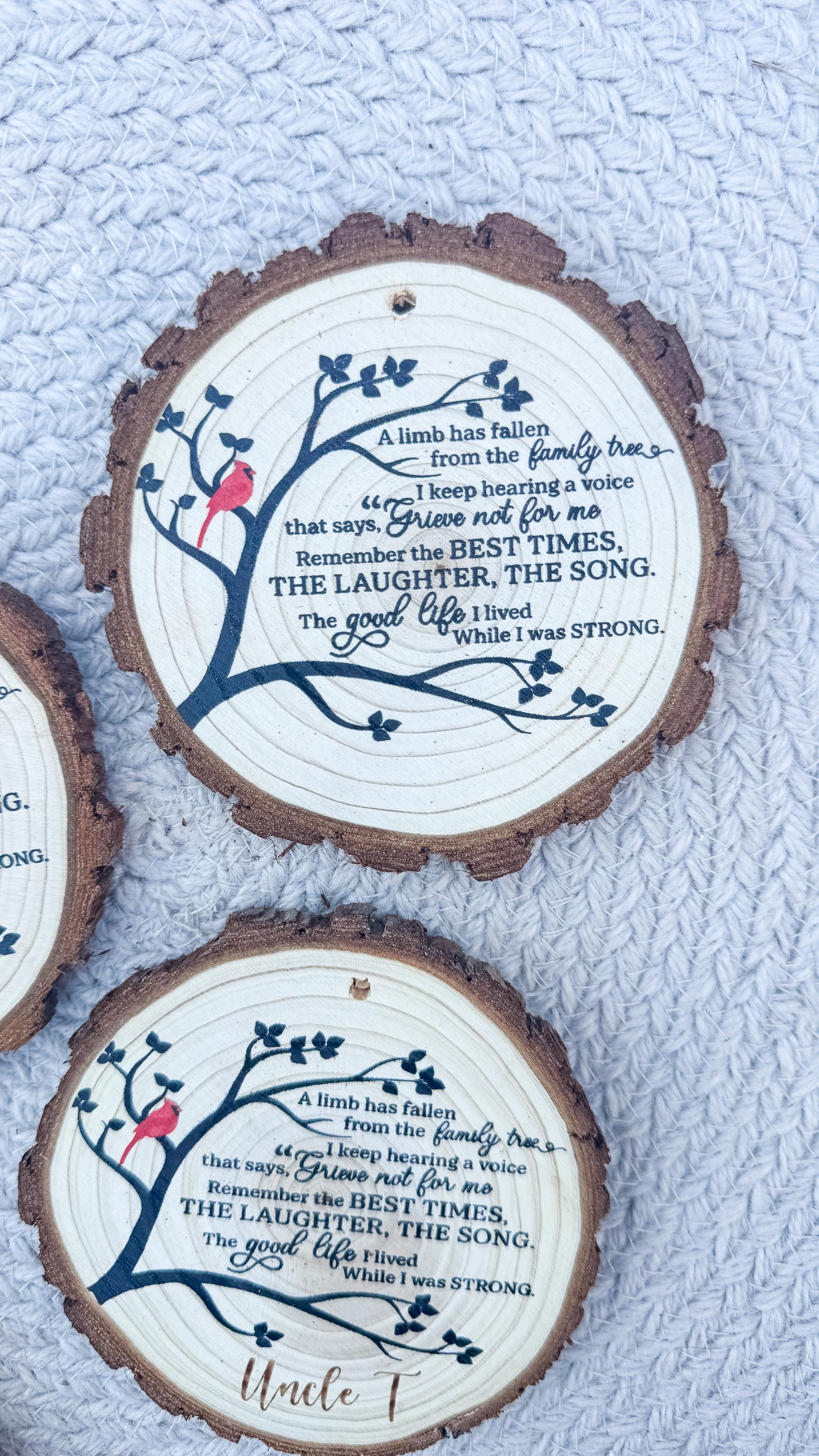 Memorial Cardinal Ornament: Sympathy Gift, Remembrance Keepsake thumbnail 3