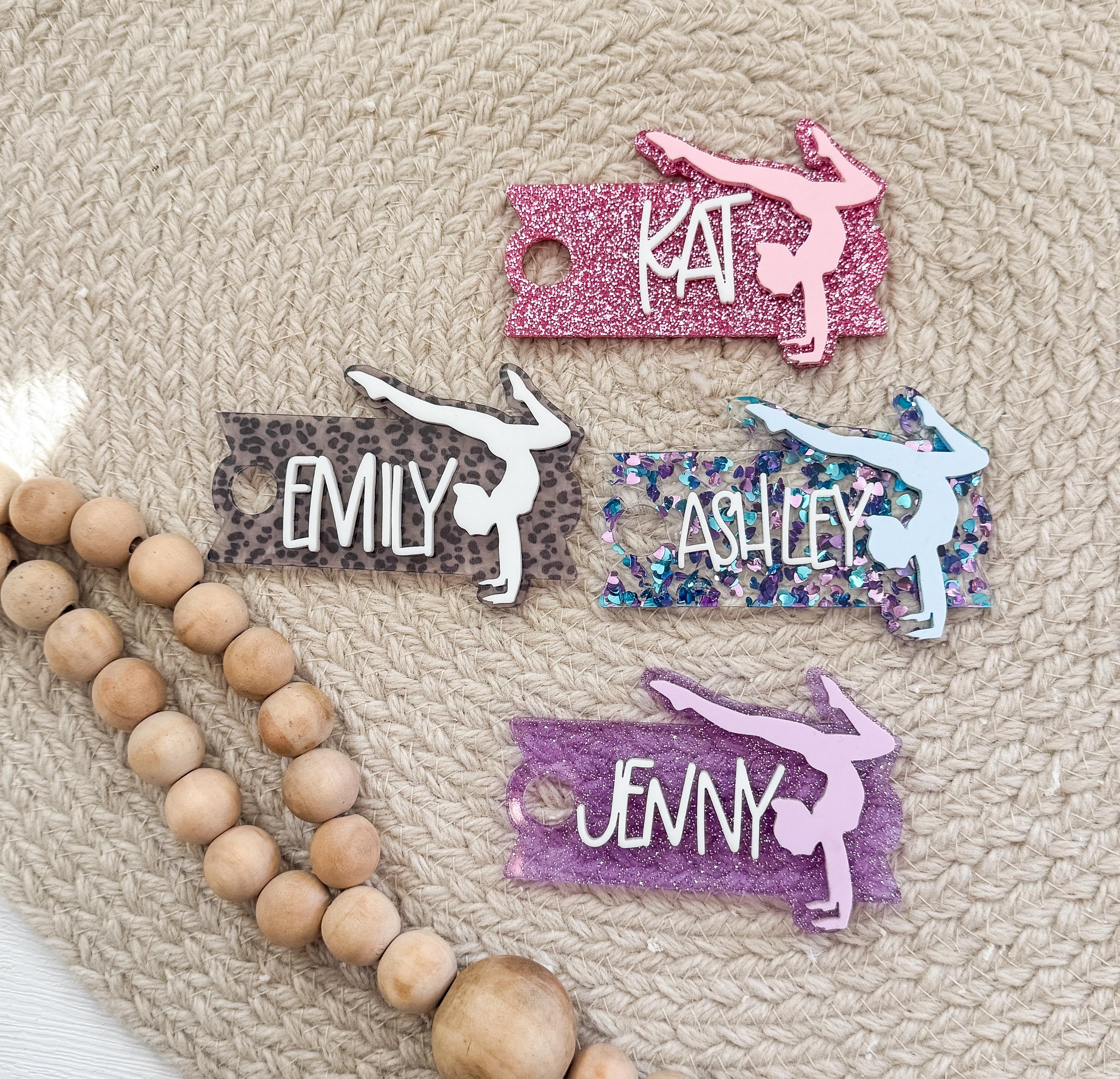 Personalized Gymnastics Tumbler Name Tag: Stanley Cup Badge thumbnail 2