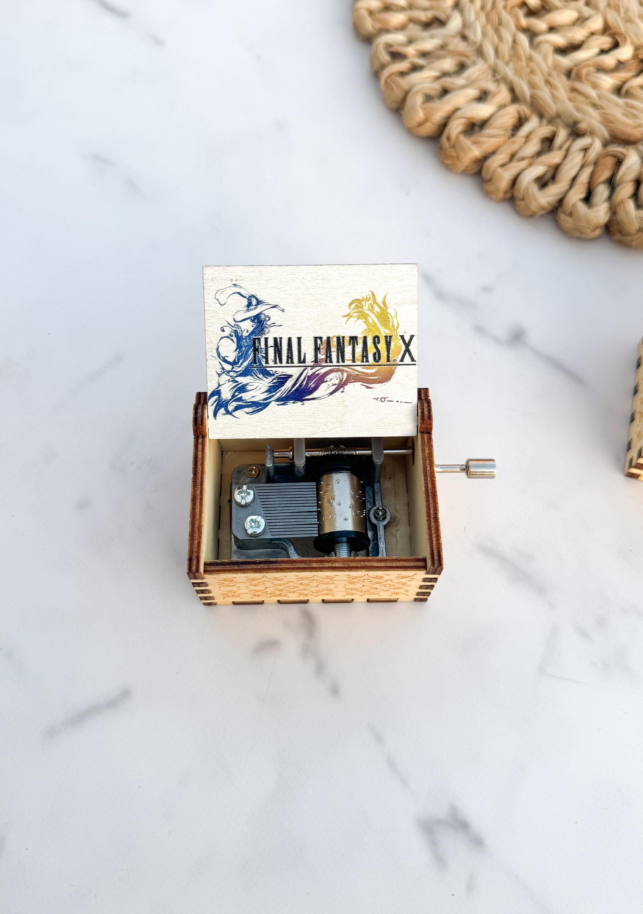 Wooden Final Fantasy X Music Box Crank Melody Collectible, Return to Zanarkand