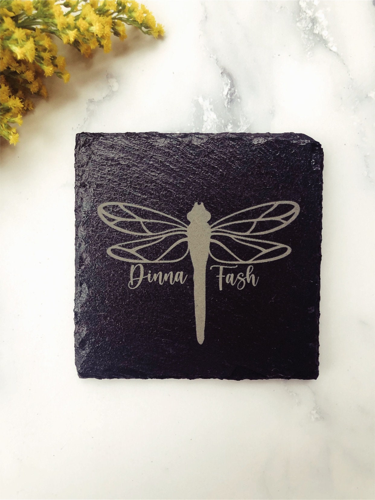Outlander Inspired Laser Engraved Slate Coaster Set thumbnail 4