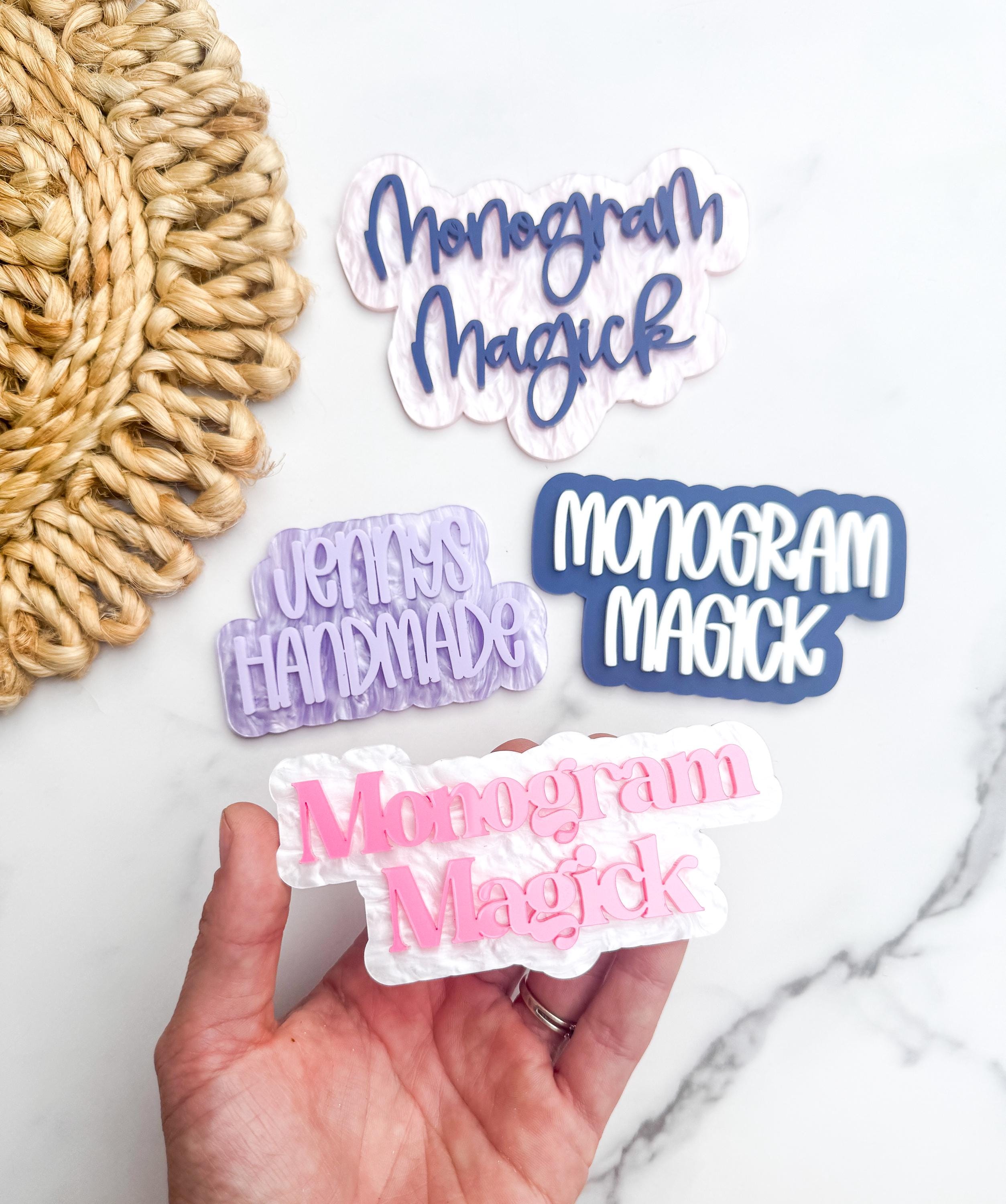Custom Acrylic Social Media Handle Tags, Business Watermark Signs