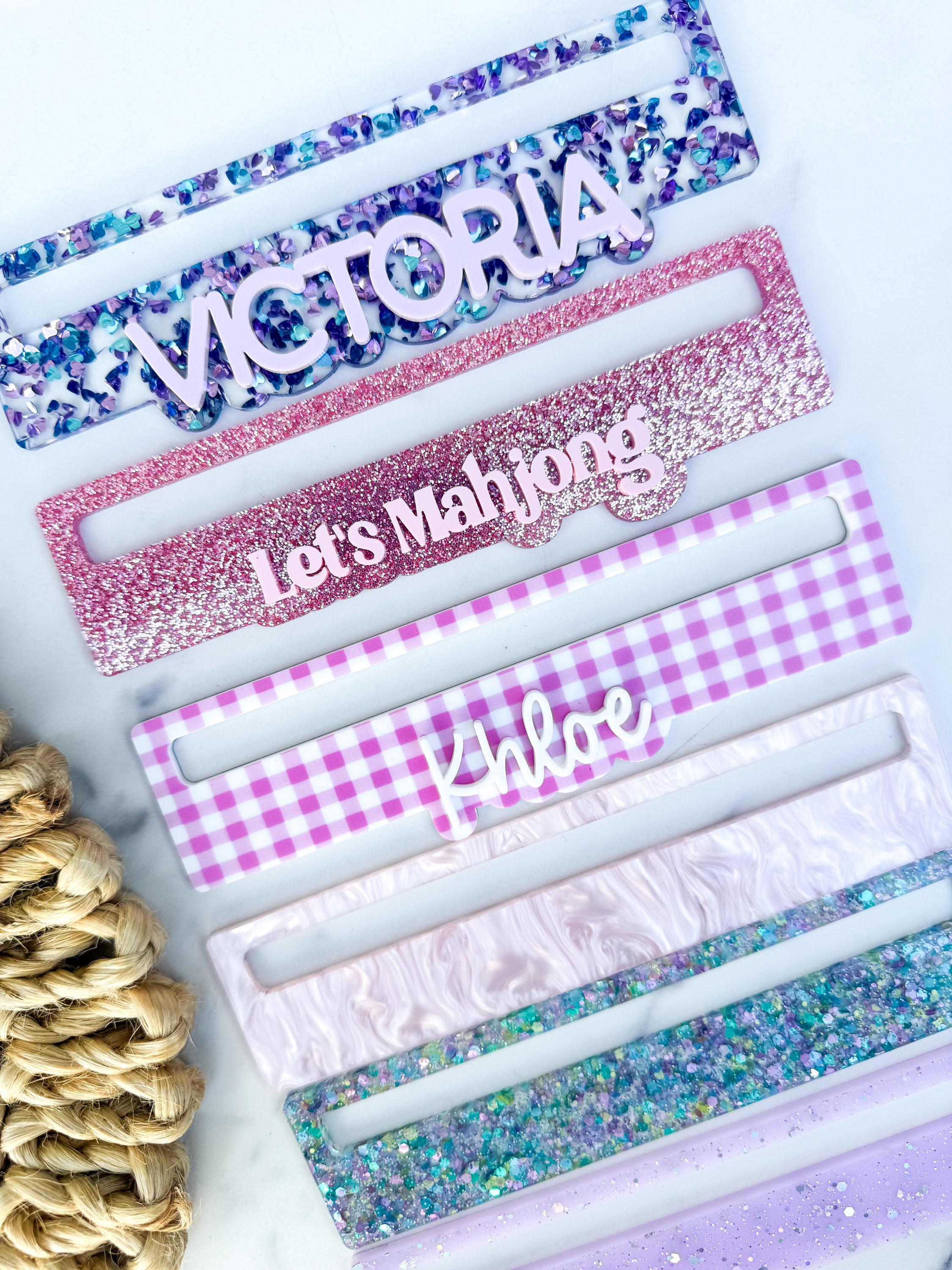 Personalized Mahjong Line Reader: Acrylic Game Accessory for Mahjong Group Nights