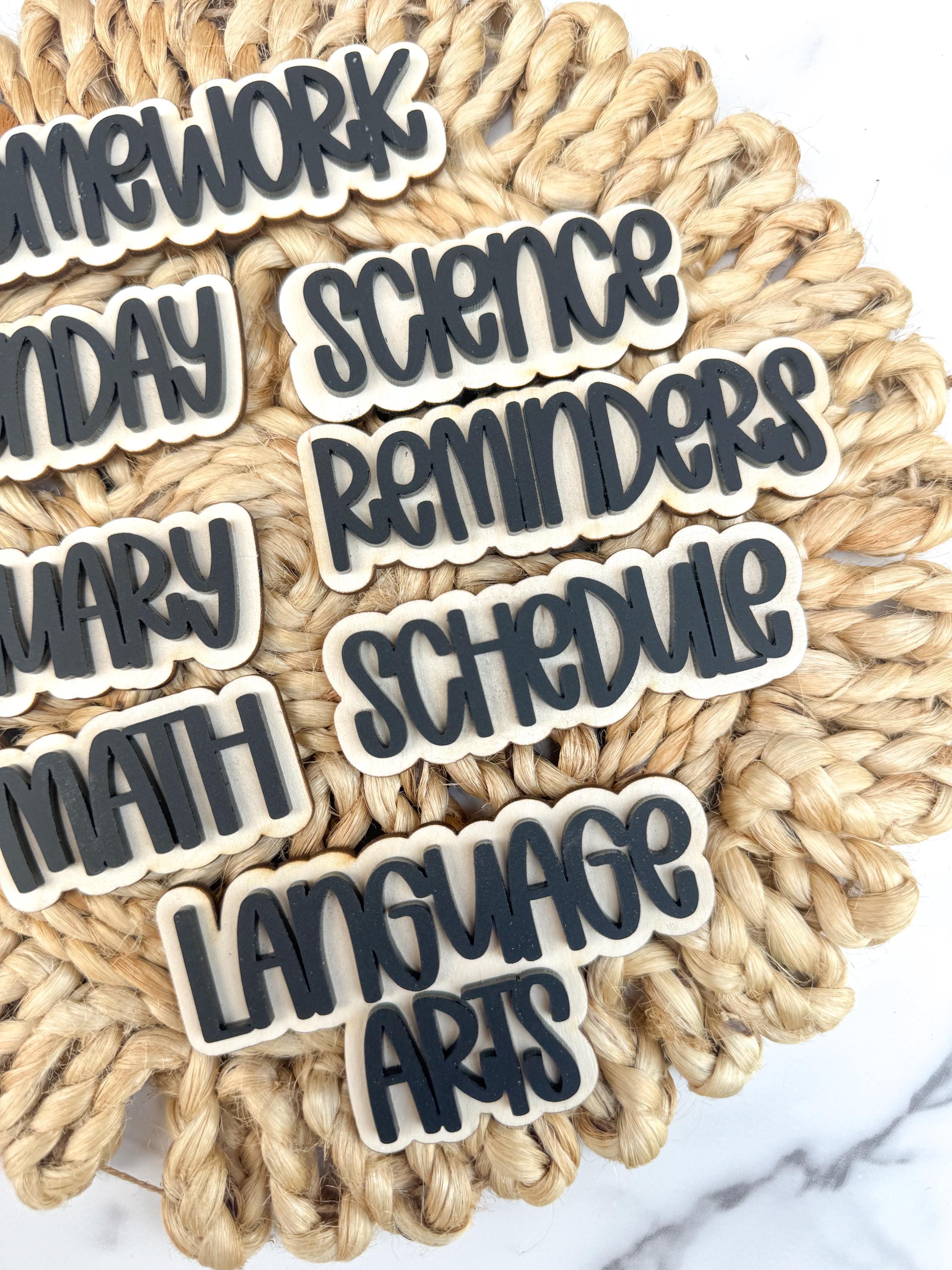 Layered Wood Acrylic Classroom Magnets, Custom Teacher Whiteboard Organization Accessories thumbnail 9