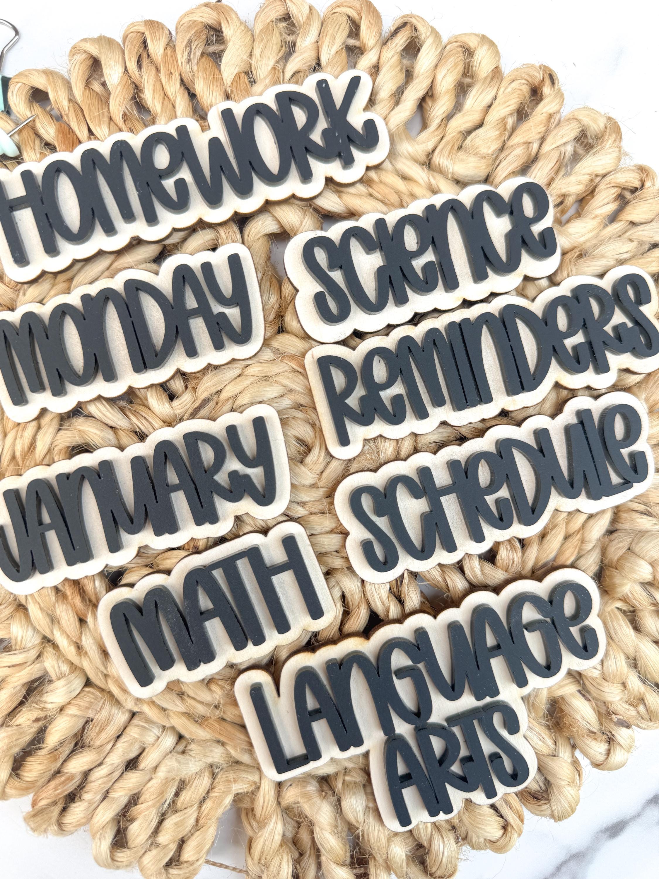 Layered Wood Acrylic Classroom Magnets, Custom Teacher Whiteboard Organization Accessories thumbnail 11