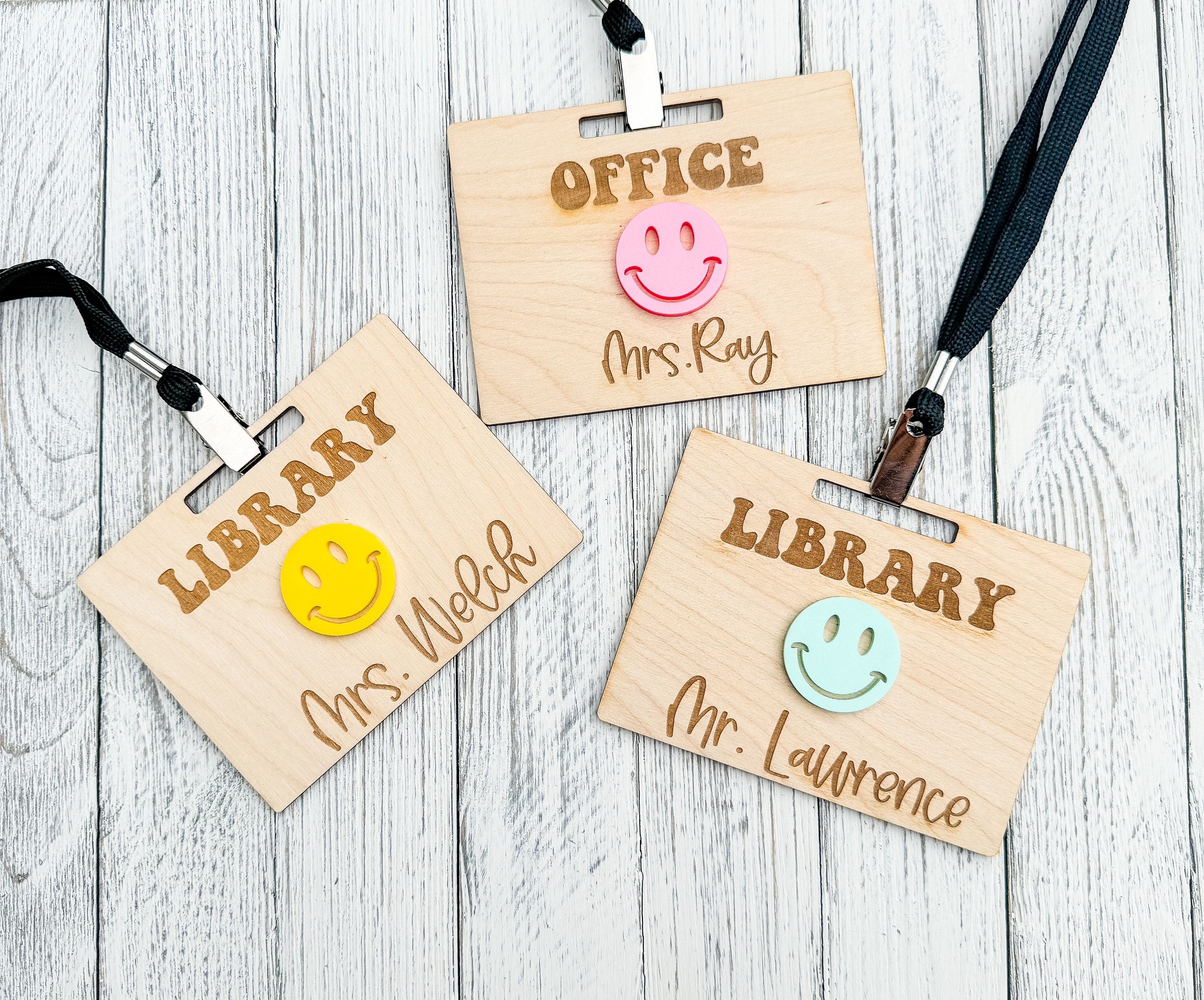 Personalized Wooden Hall Pass: Teacher Classroom Accessories thumbnail 4