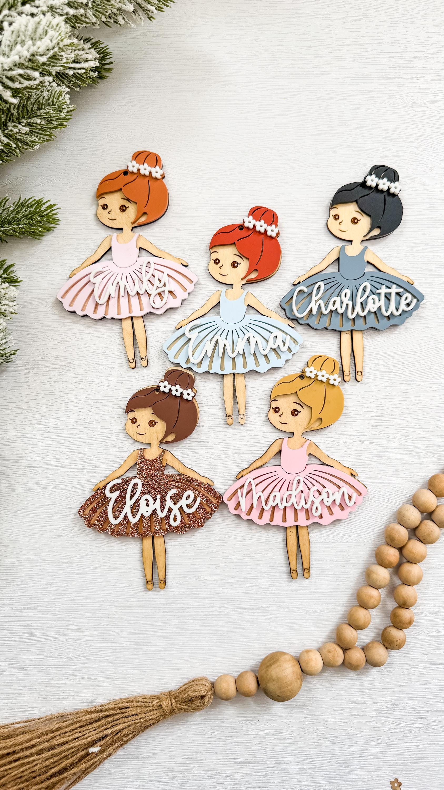 Custom Ballerina Christmas Ornament: Personalized Ballet Gift thumbnail 3