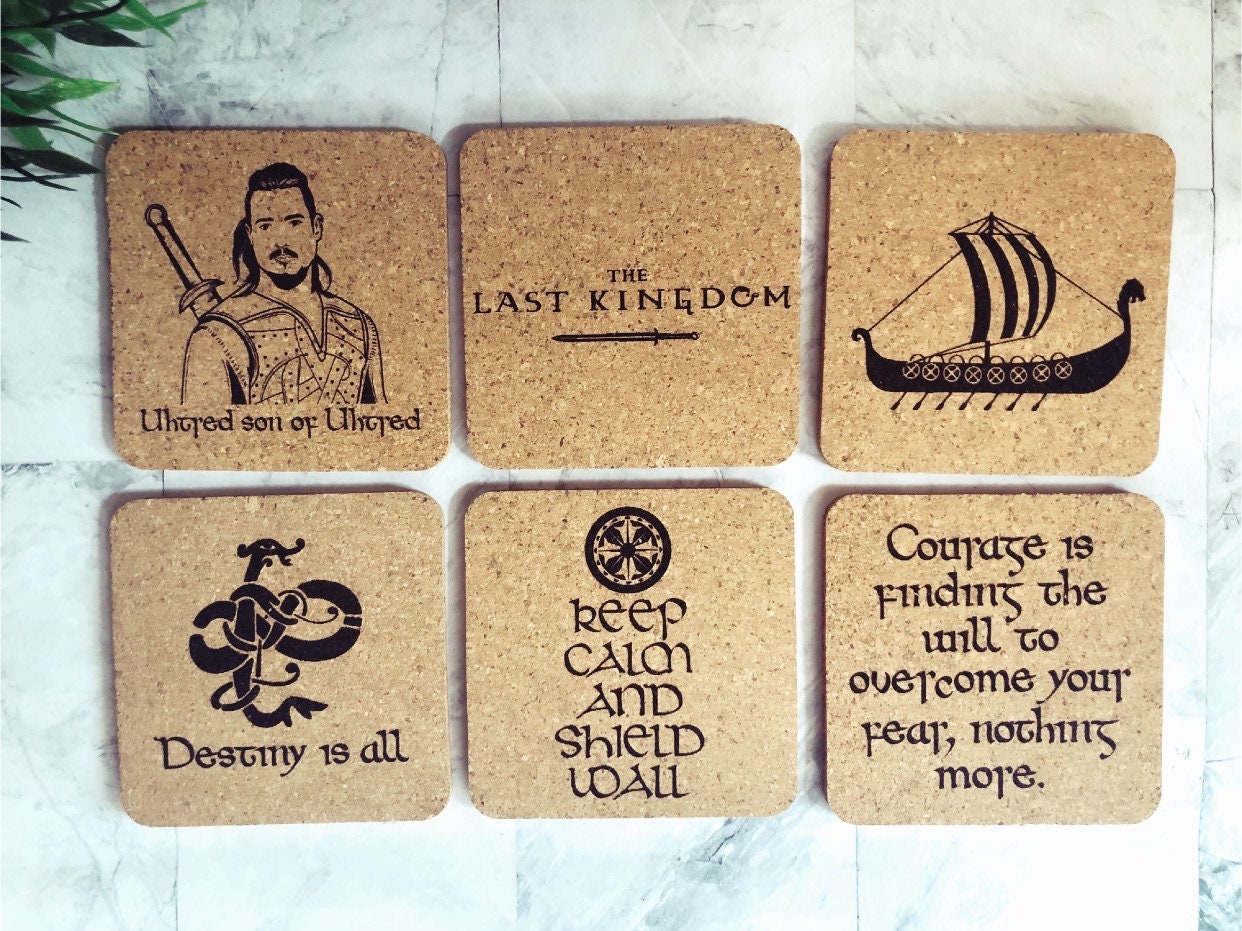 The Last Kingdom Cork Coasters: Uhtred Fan Gift
