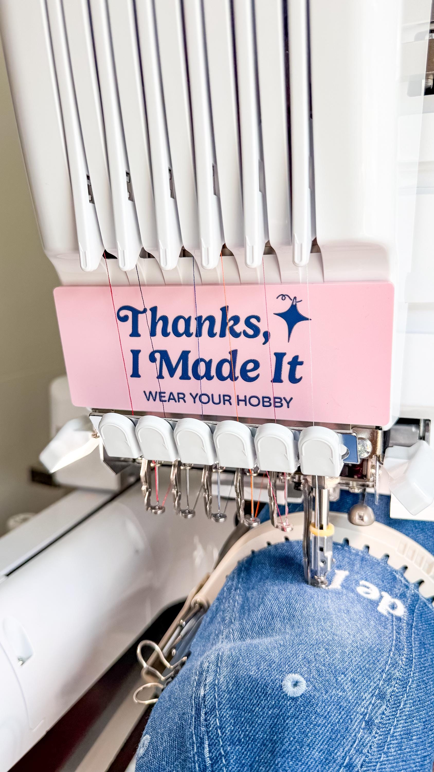 BROTHER PR680W 6 needle Embroidery Machine Personalized Faceplate, Custom Logo Acrylic Sewing Panel thumbnail 5
