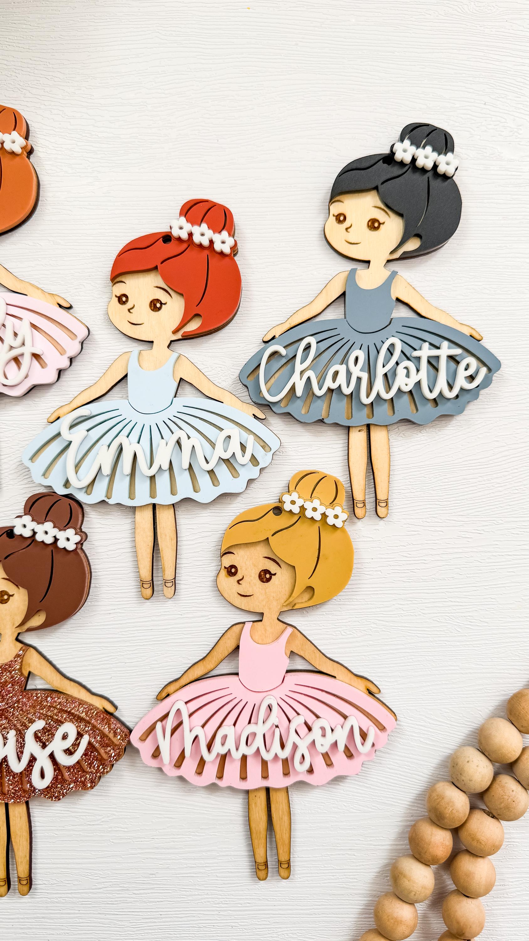 Custom Ballerina Christmas Ornament: Personalized Ballet Gift thumbnail 4