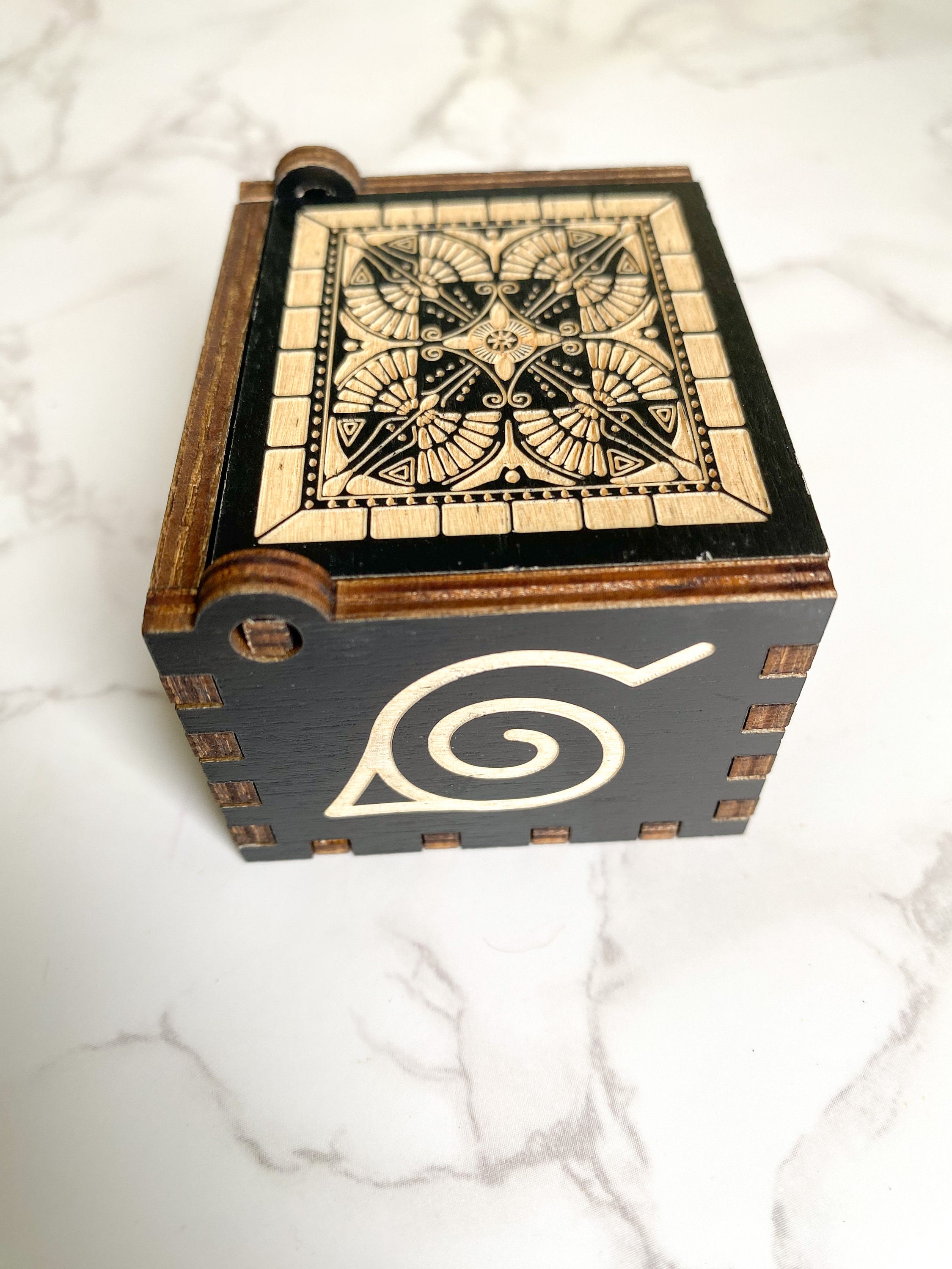Japanese Anime Theme Music Box / Blue Bird Ikimono Gakari / Wooden Melody Personalized / Engraved Handmade Vintage Gift / Naruto thumbnail 4