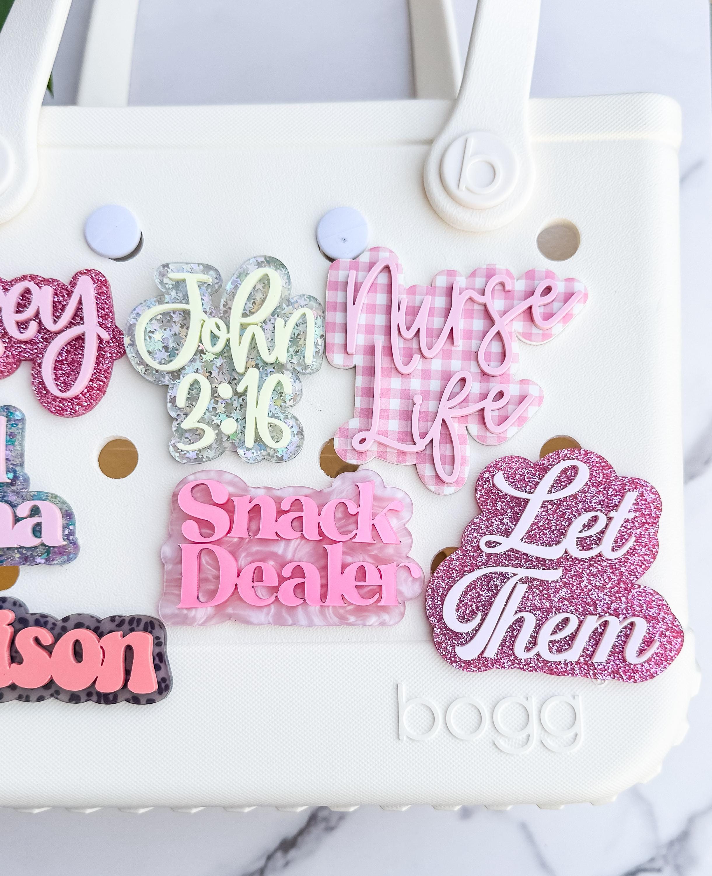 Custom Acrylic Bogg Bag Charm: Personalized Tote Bag Accessory thumbnail 5