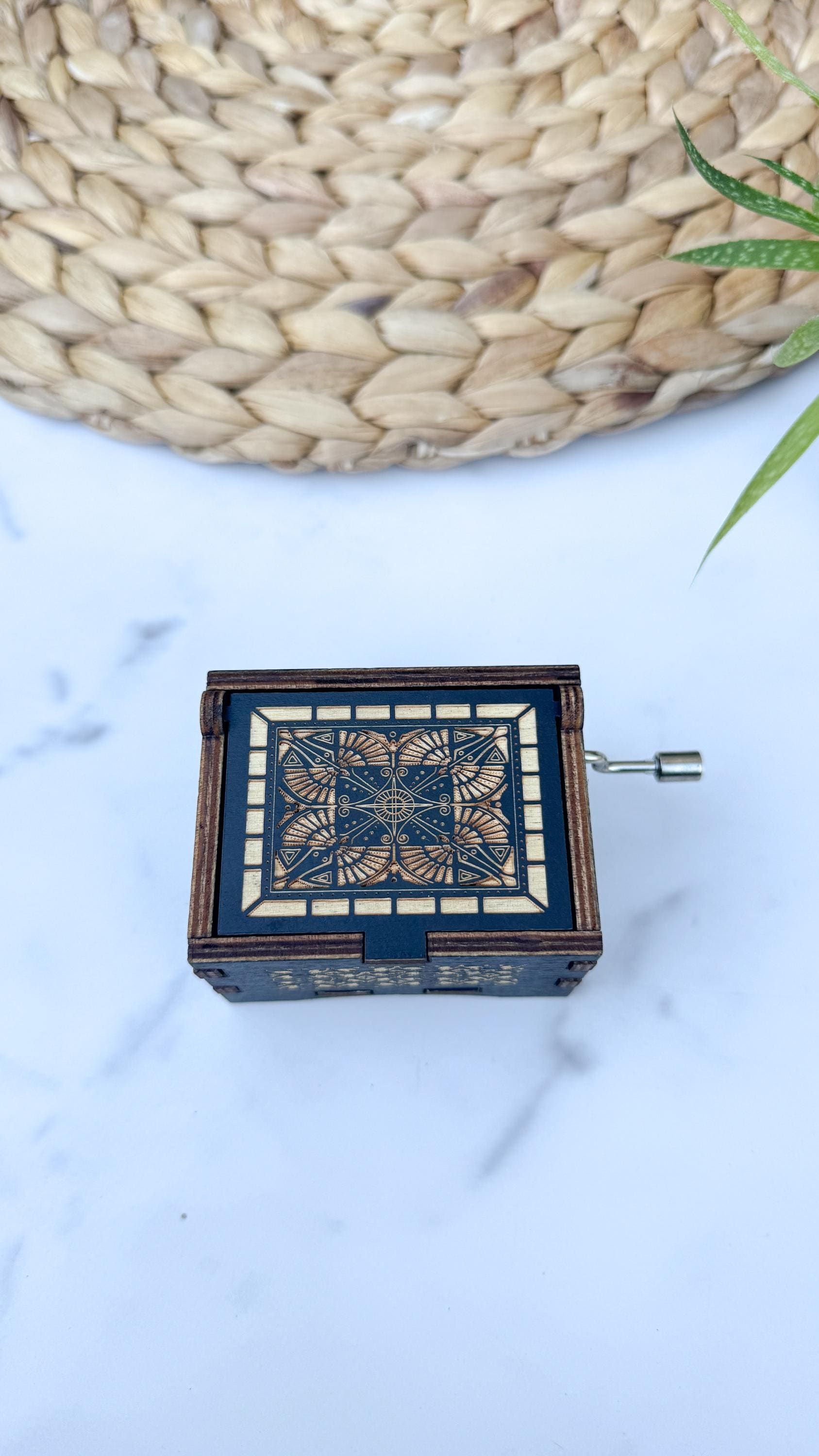 Nightmare Before Christmas Handcrafted Engraved Wooden Music Box thumbnail 3
