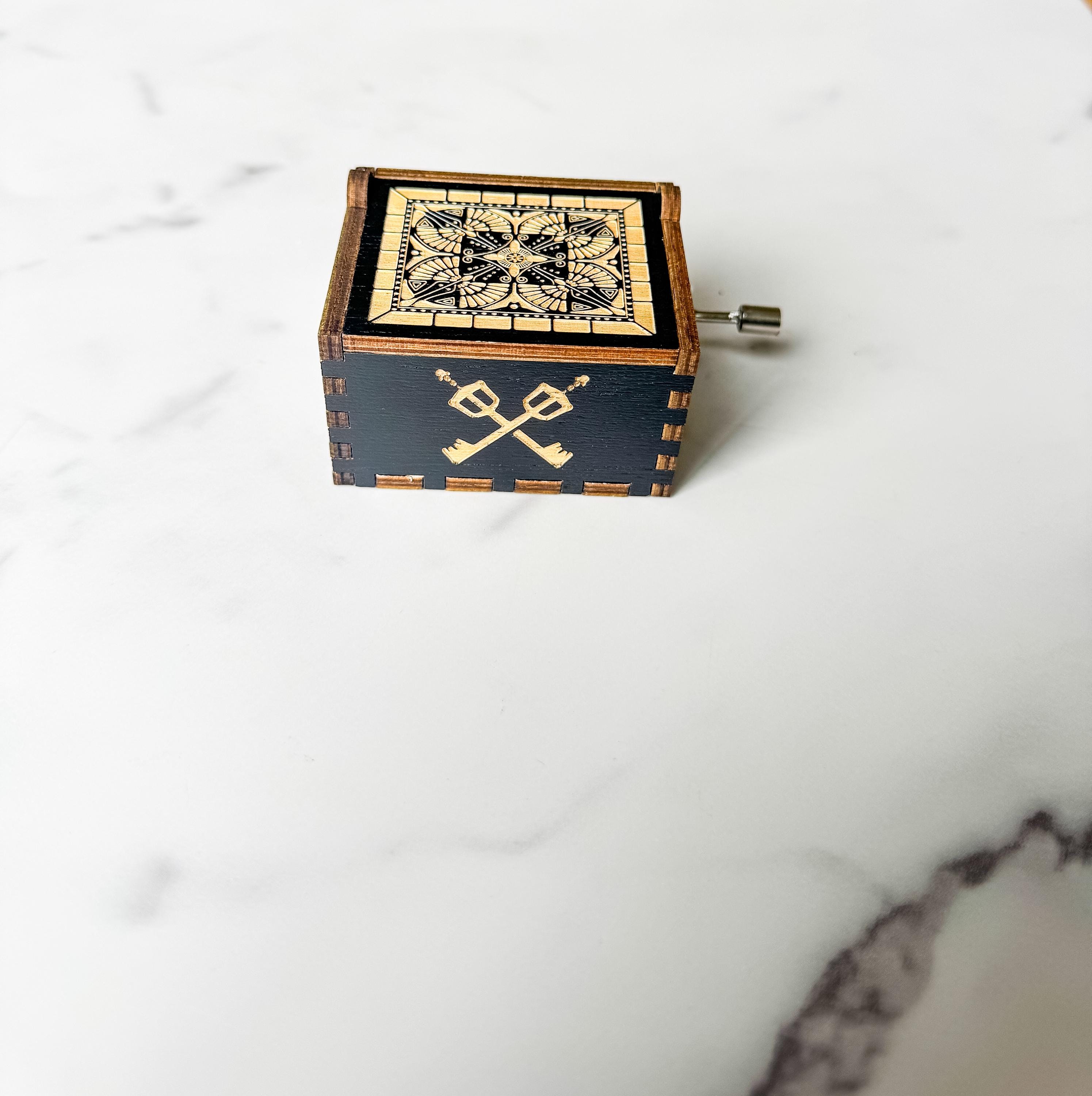 Kingdom Hearts Dearly Beloved Wooden Music Box Hand Crank Laser Engraved Gamer Collectible thumbnail 6