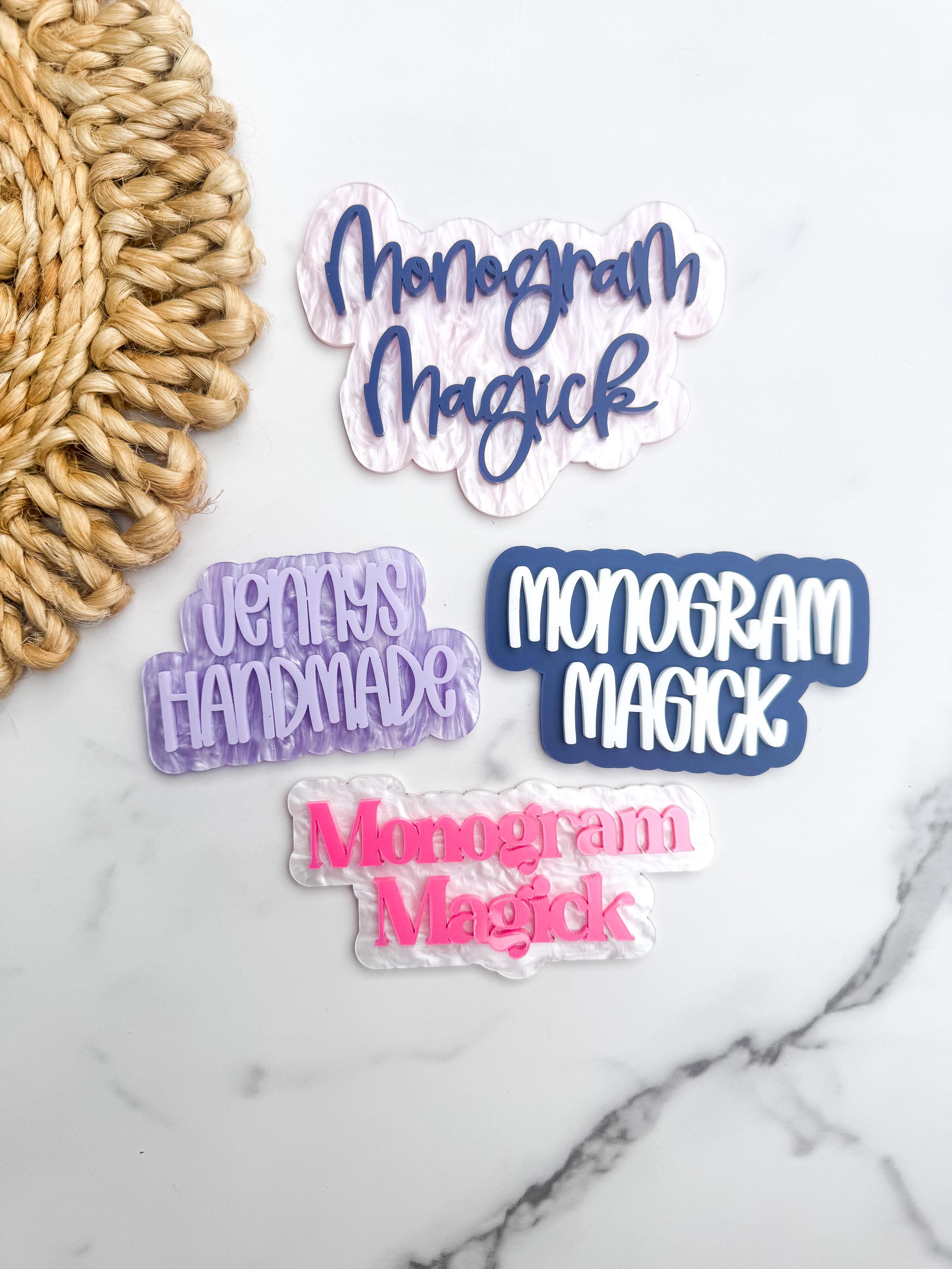 Custom Acrylic Social Media Handle Tags, Business Watermark Signs thumbnail 4