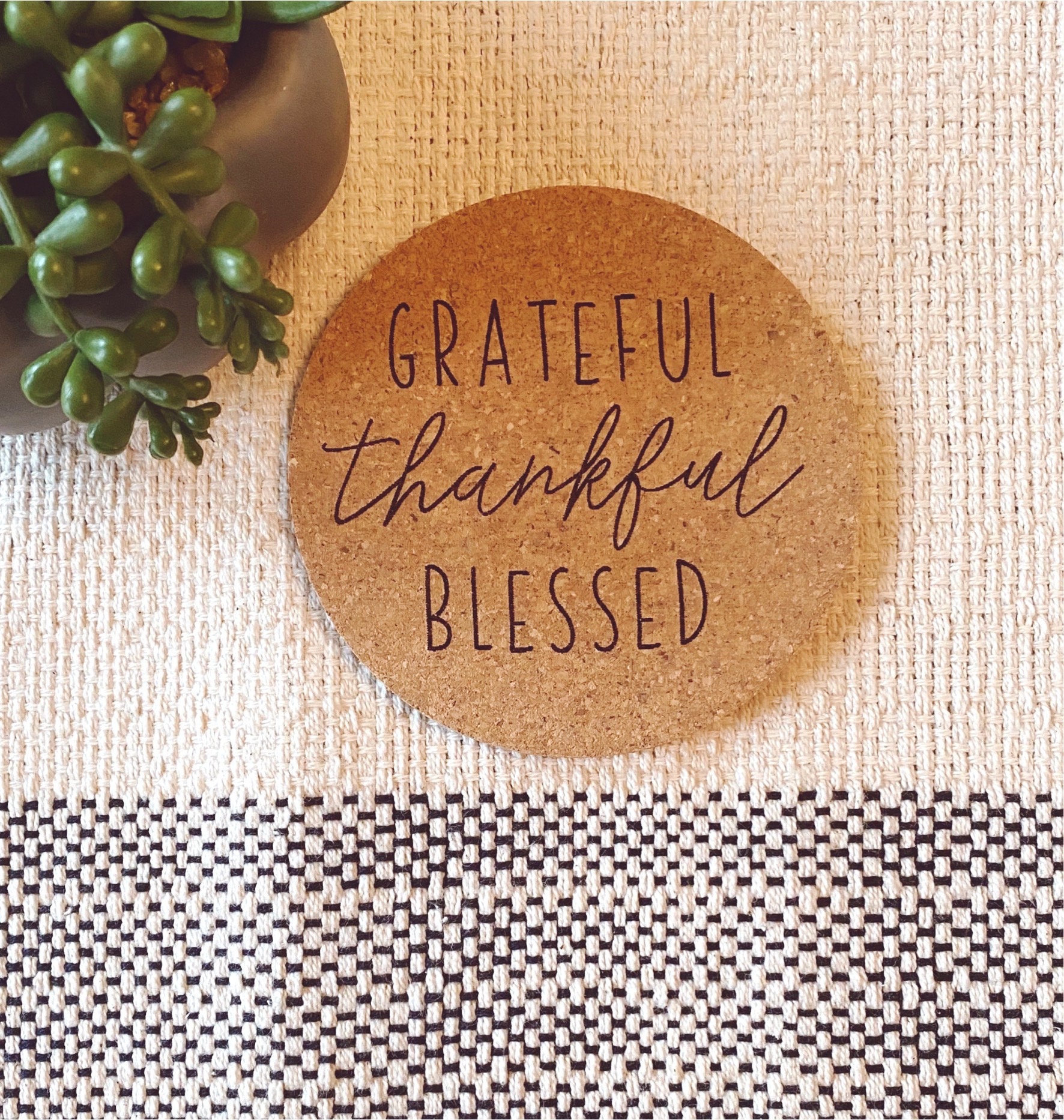 Thanksgiving Cork Coasters: Engraved Fall Table Decor thumbnail 8