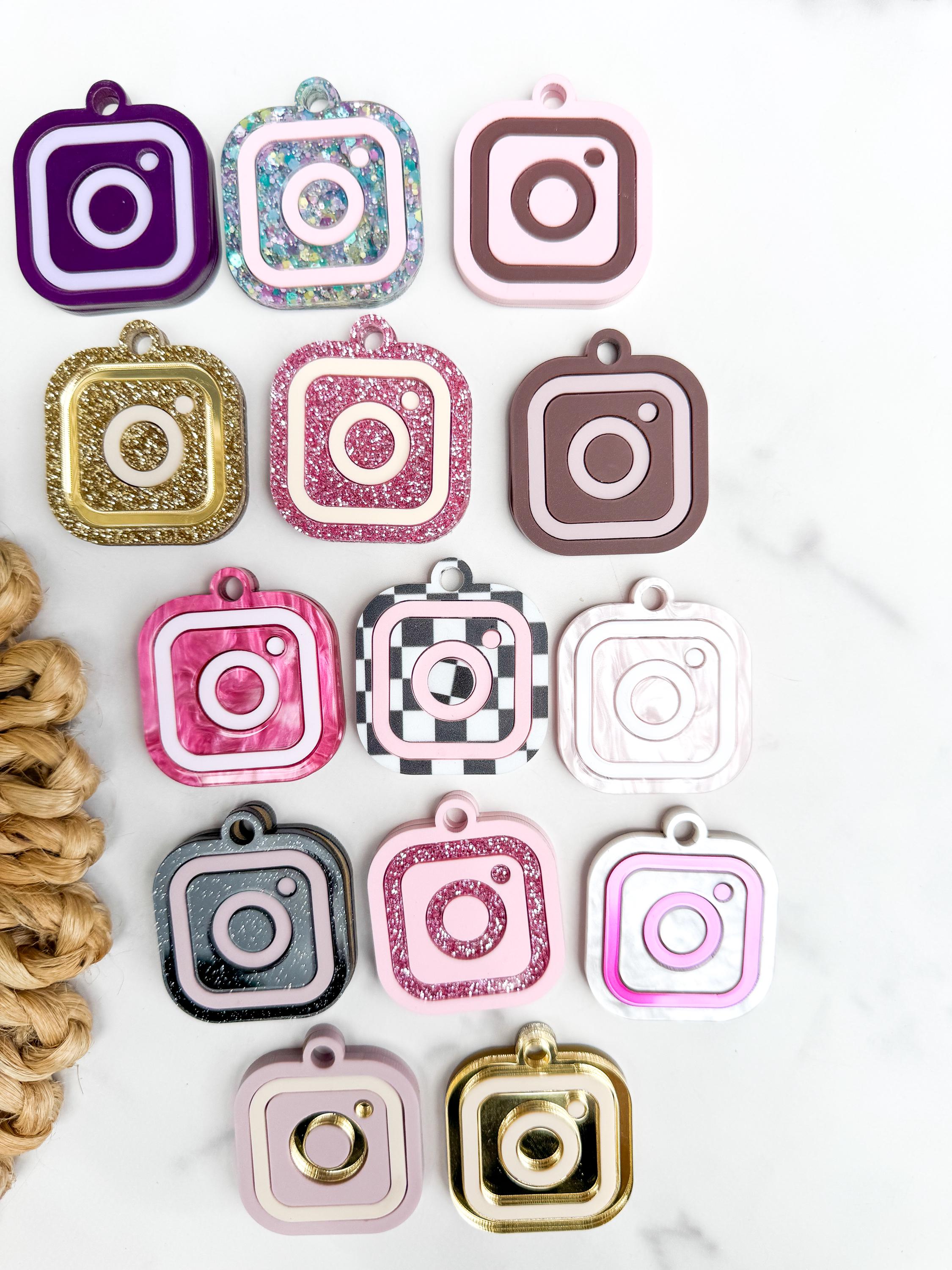 NFC Instagram Keychain Charm – Tap to Follow Social Media Acrylic Link thumbnail 7