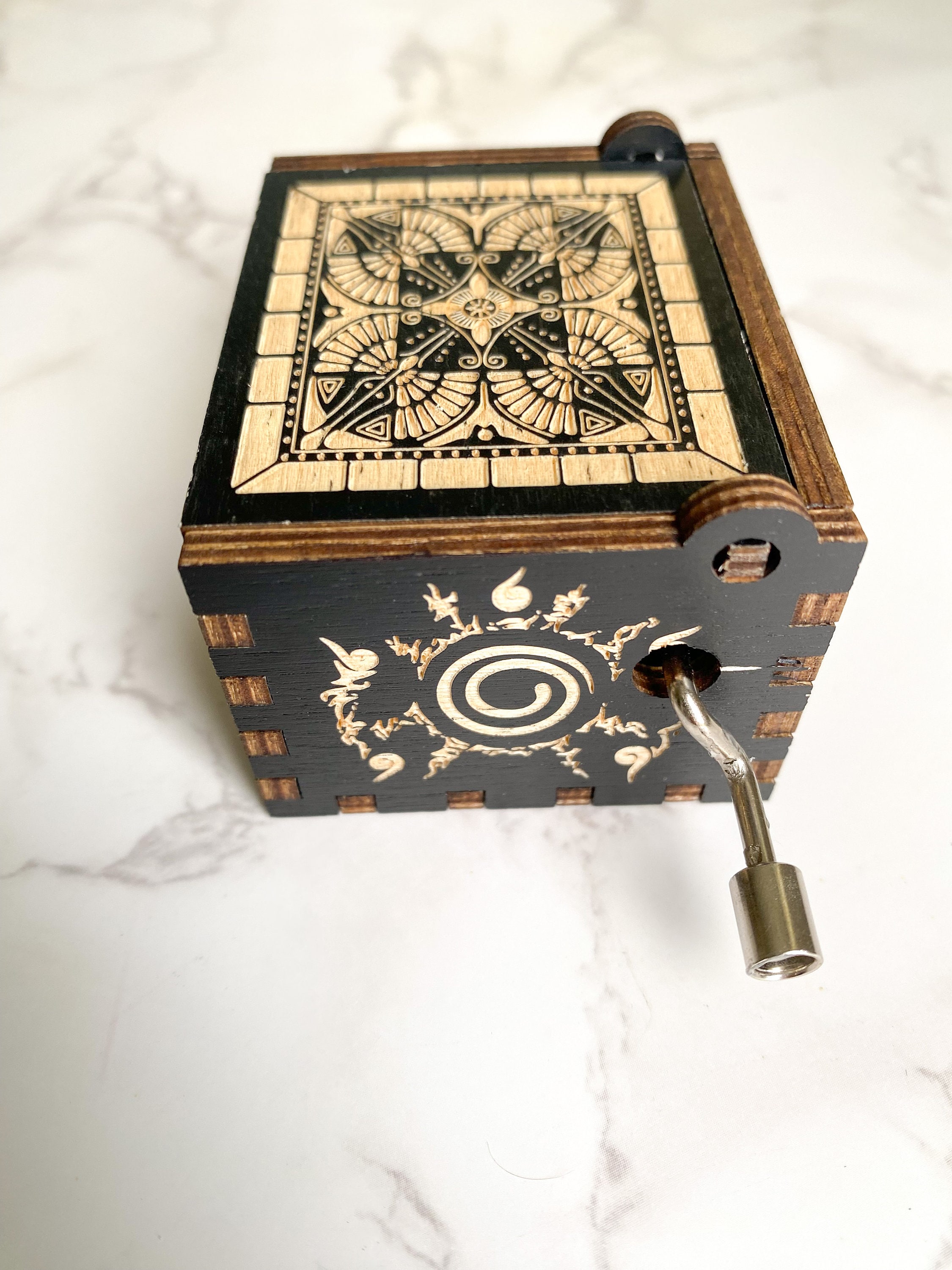 Japanese Anime Theme Music Box / Blue Bird Ikimono Gakari / Wooden Melody Personalized / Engraved Handmade Vintage Gift / Naruto thumbnail 5