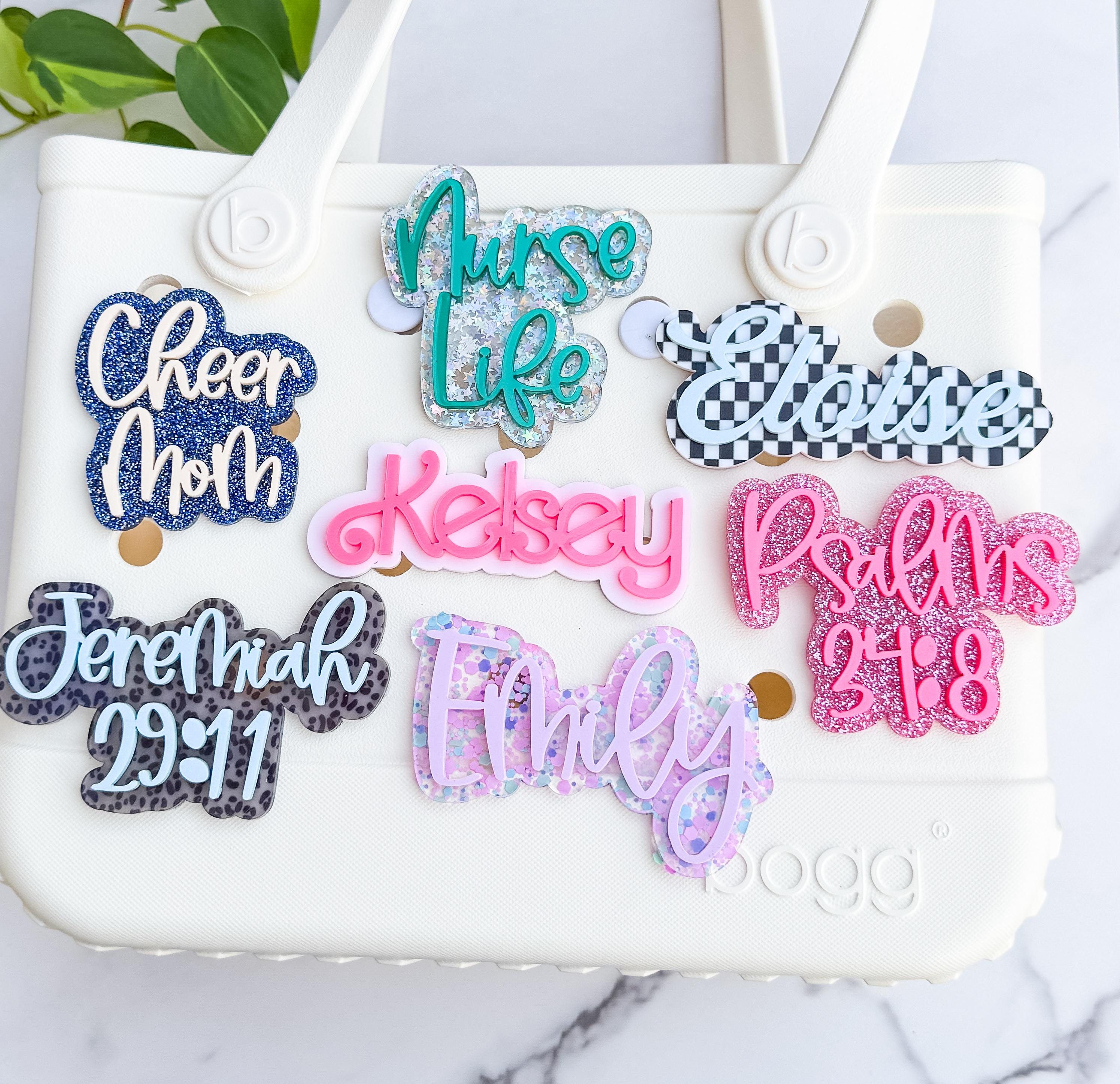 Custom Acrylic Bogg Bag Charm: Personalized Tote Bag Accessory thumbnail 2