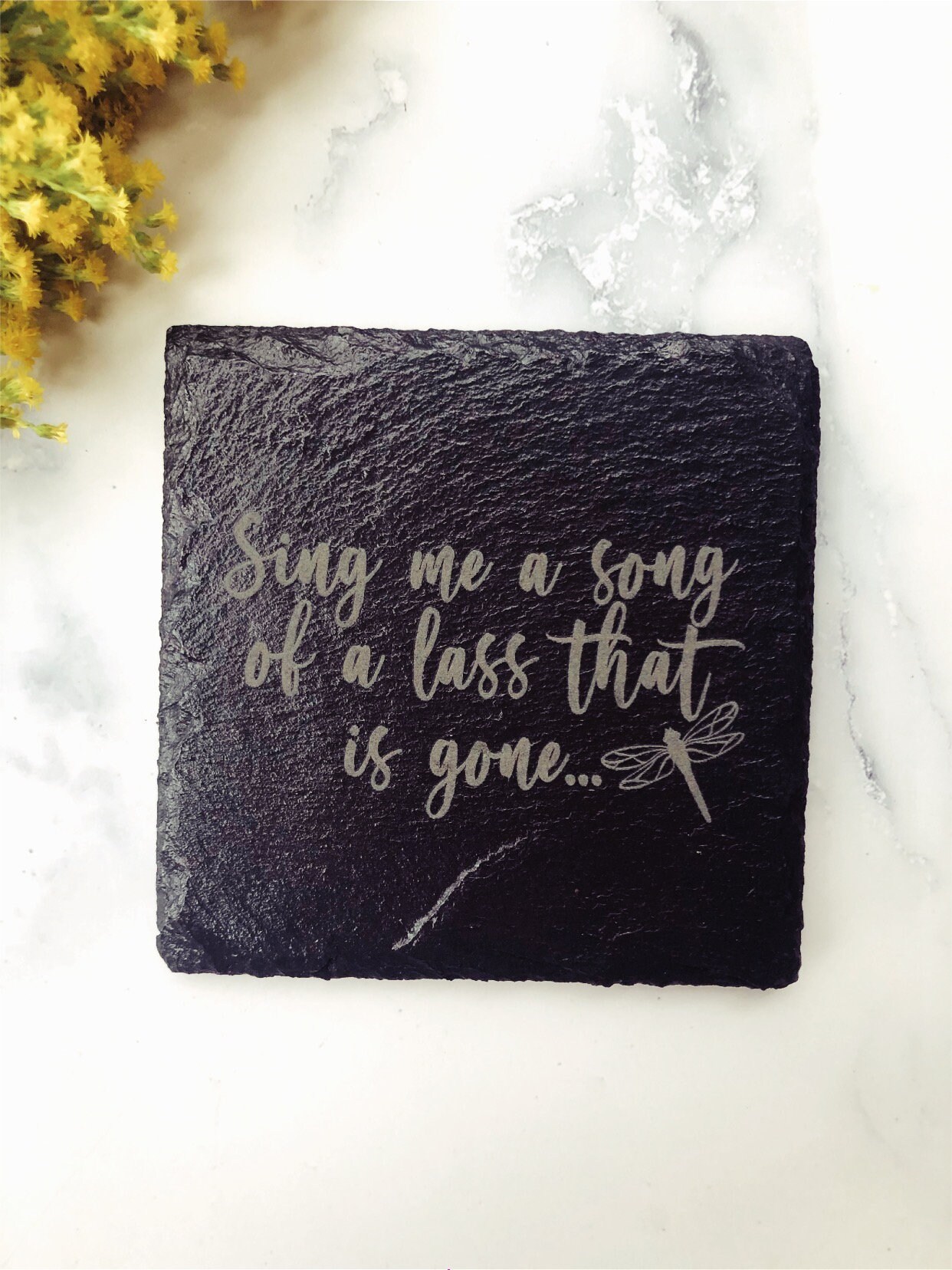 Outlander Inspired Laser Engraved Slate Coaster Set thumbnail 6