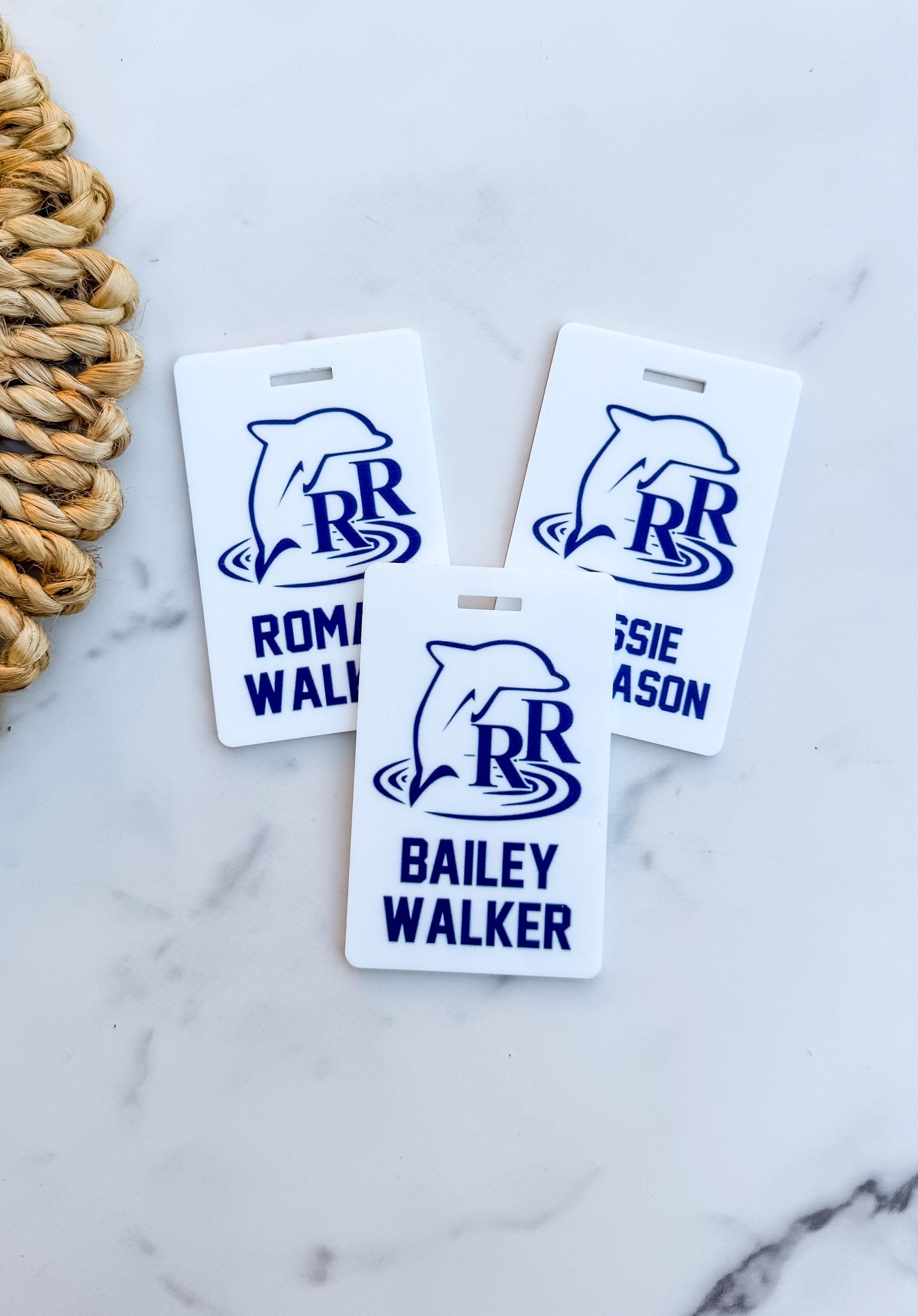 Personalized Acrylic Sports Bag Tag with Custom Team Logo and Name thumbnail 4
