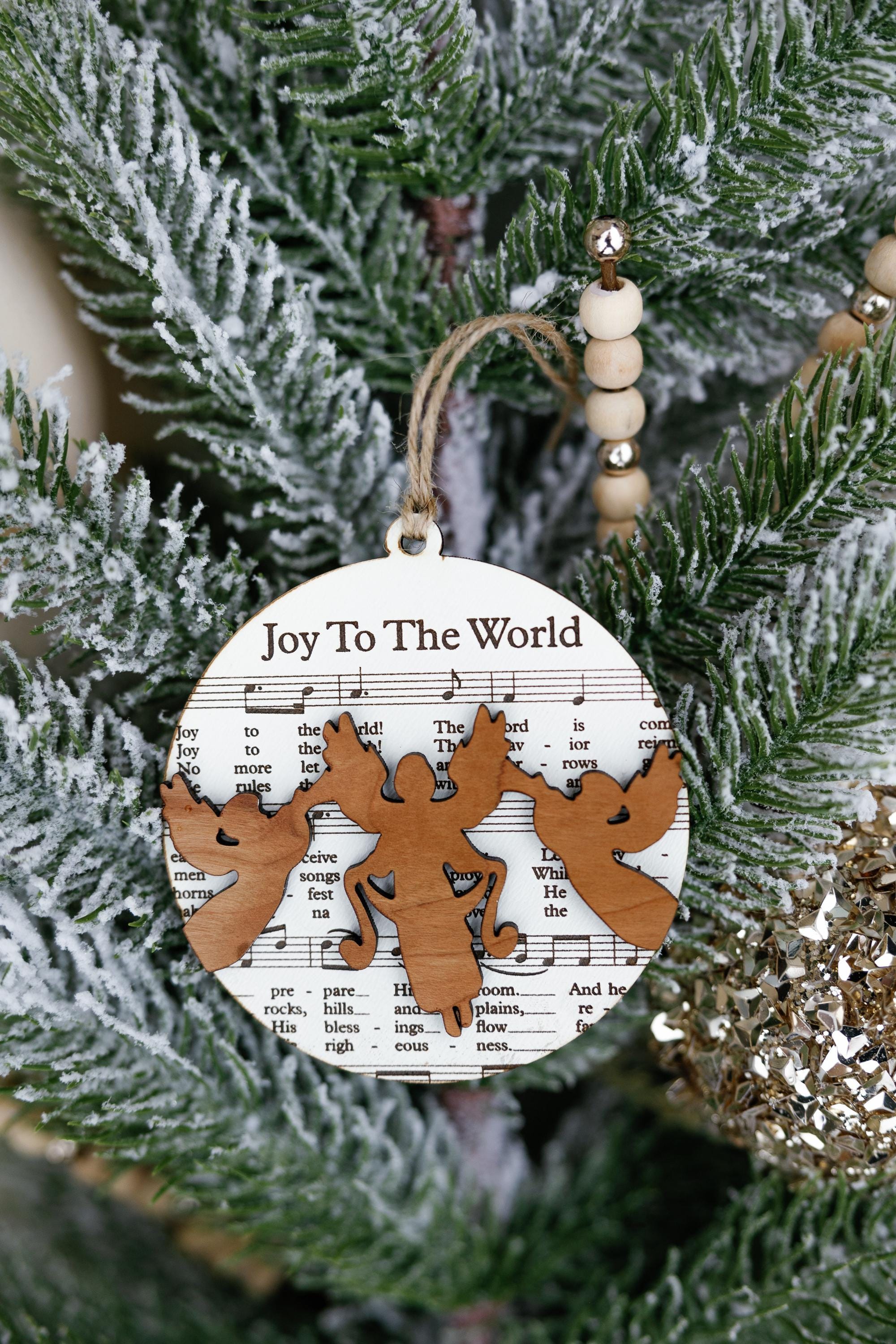 Laser Cut Nativity Scene Ornament Set: Hymn Sheet Music Christmas Decor thumbnail 8