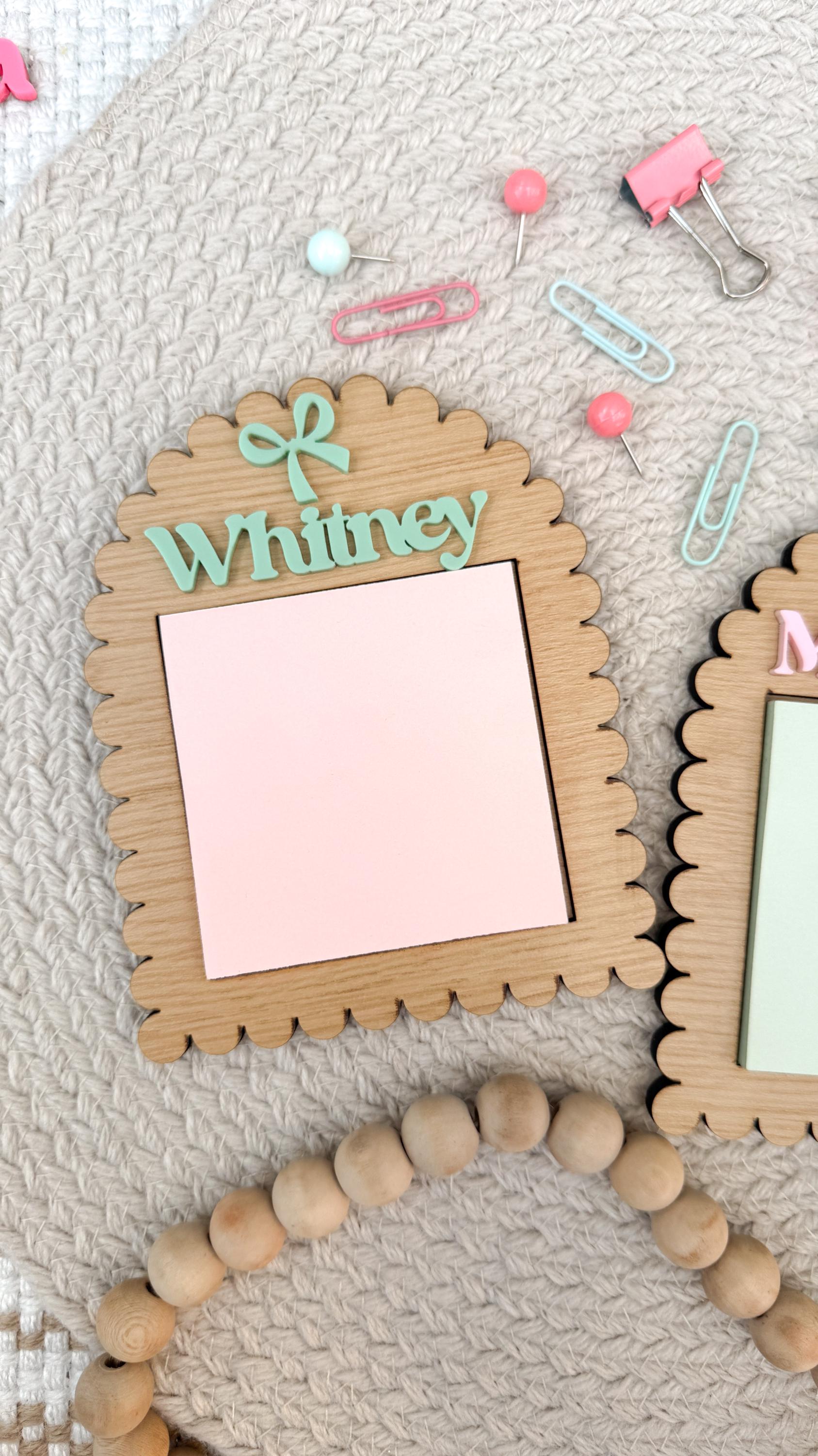 Personalized Wooden Sticky Note Holder: Teacher, Nurse, Corporate Gift thumbnail 5