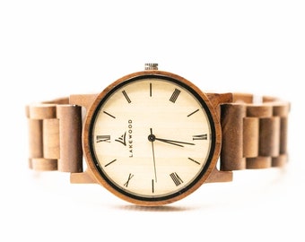 Personalized Gift For Him, Mens Watch, Wood Watch, Personalized Gift, Gift for Men, Anniversary Watch, Groomsmen Watch, Engraved Watch