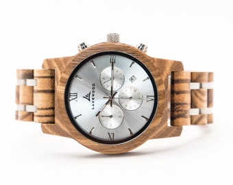 Personalized  Gift For Him, Mens Watch, Wood Watch, Personalized Gift, Gift for Men, Anniversary Watch, Groomsmen Watch, Engraved Watch