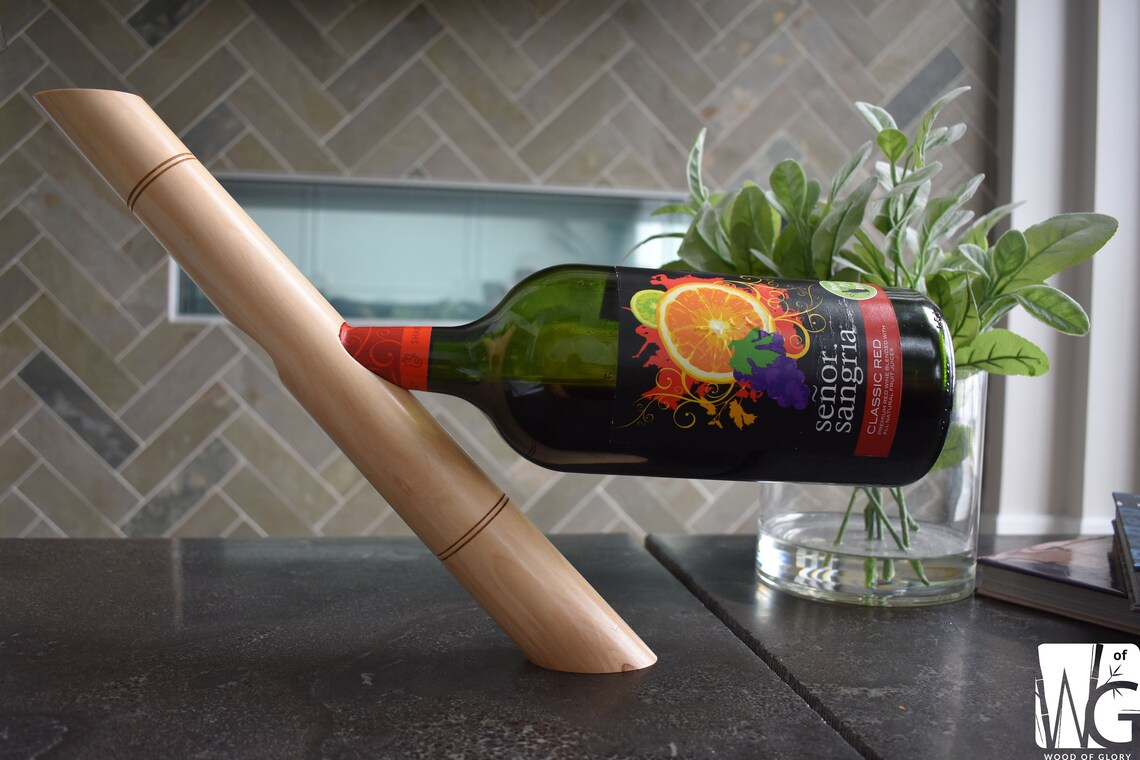 FLOATING Antigravity Wine Bottle Holder for Your Home Bar Etsy