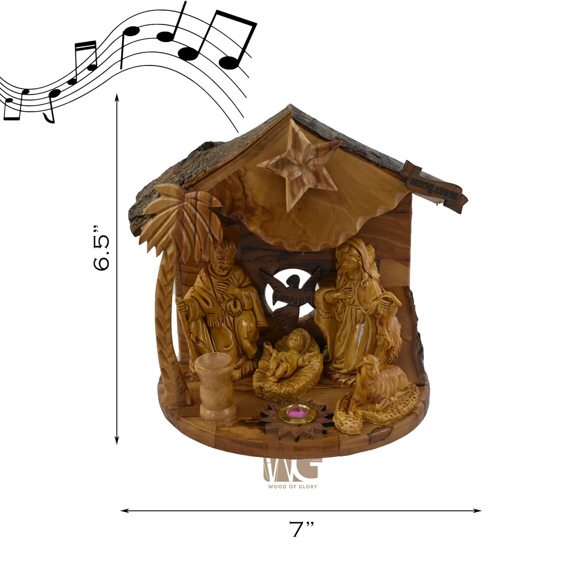 MUSIC box NATIVITY Scene MANGER Christmas gift home decor Etsy