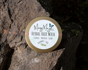 Natural Hair Wash Alternative - Rosemary & Sage