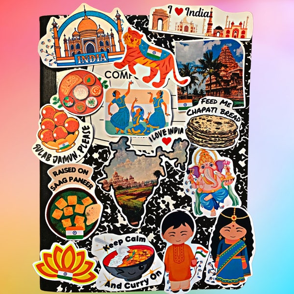India Theme Decals Stickers Pack of 15