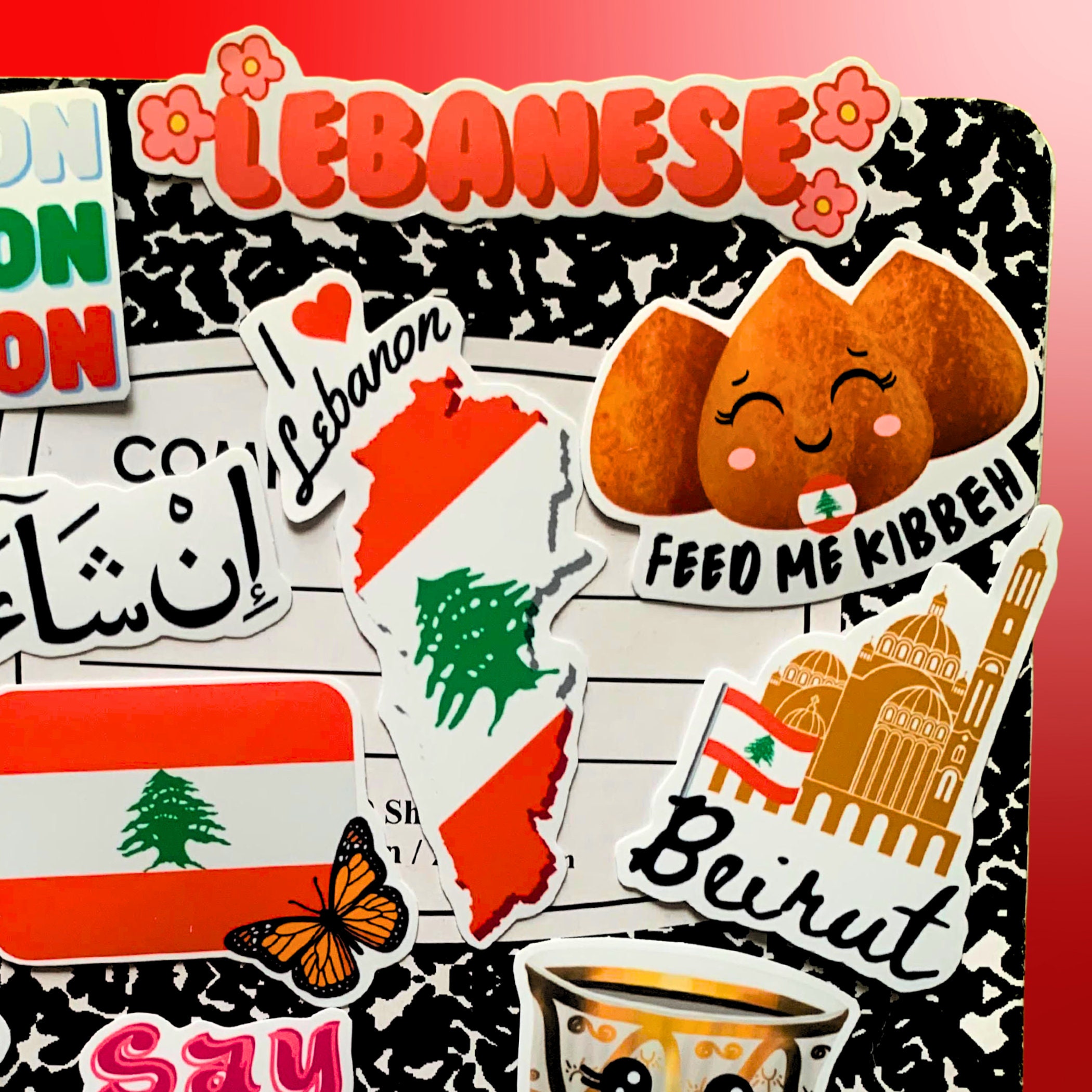 180 pièces Stickers Révélation du Genre Team Boy Liban