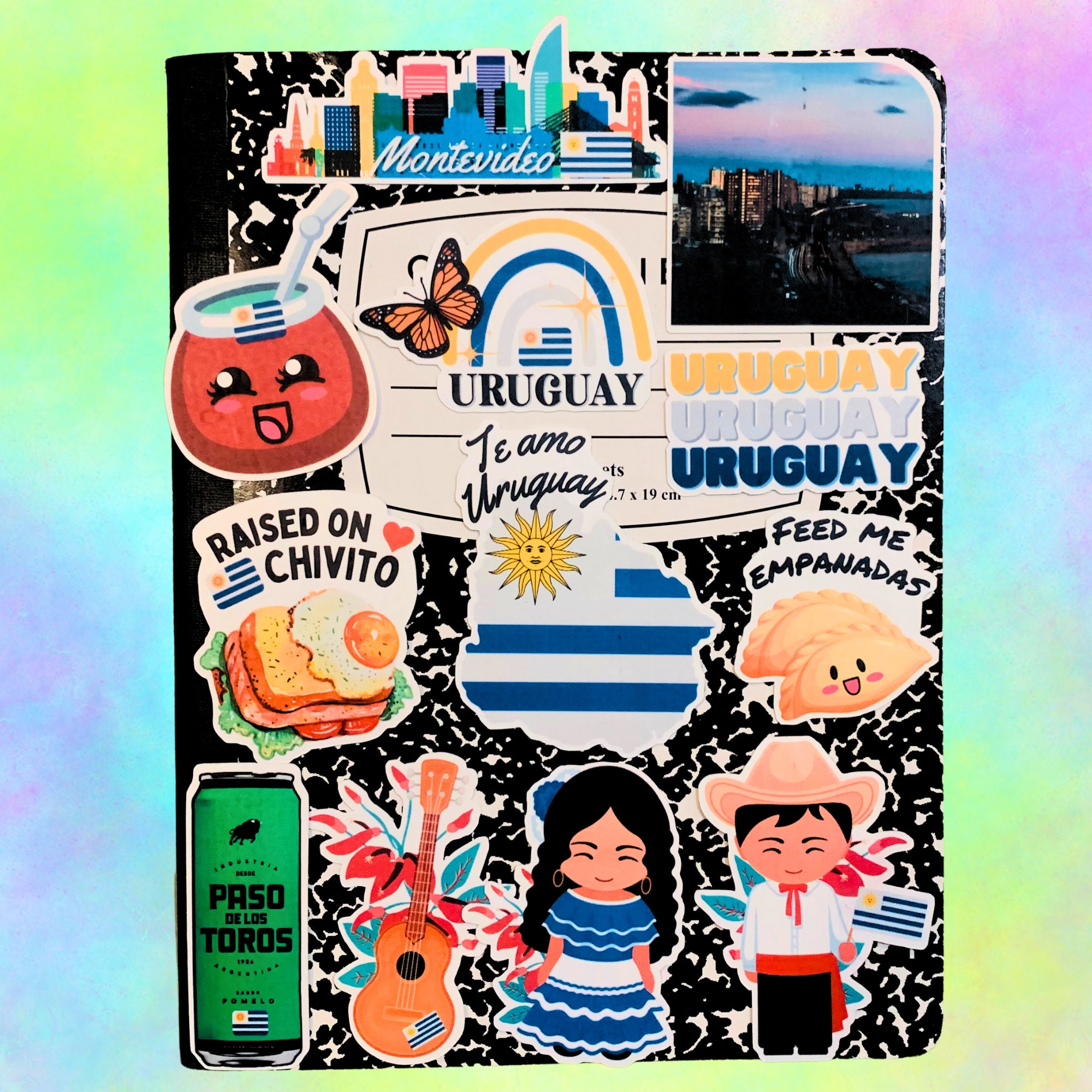 Uruguay Decals Waterproof Sticker Bundle of 13, Uruguay Culture