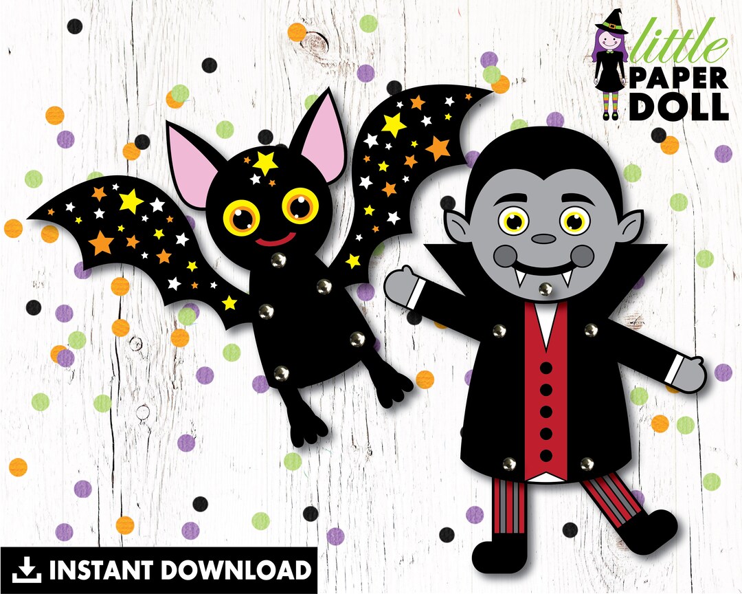Halloween Paper Dolls INSTANT DOWNLOAD Printable DIY - Etsy