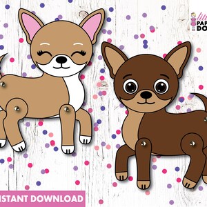 Dog Paper Doll INSTANT DOWNLOAD, Printable Puppy Dog Coloring Page, Dog ...