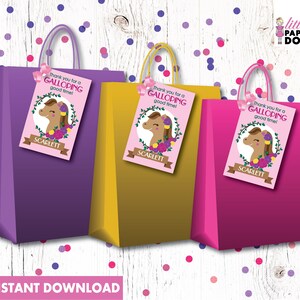 Danke für eine gute Zeit im Galopp, Pferde Geschenkanhänger, SOFORTIGER DOWNLOAD Dankeschön Anhänger, bedruckbares Pony-Tags, personalisiertes Dankeschön Geschenkanhänger