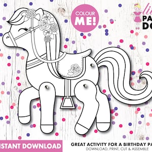 Horse Paper Doll INSTANT DOWNLOAD Printable Horse Coloring | Etsy Canada