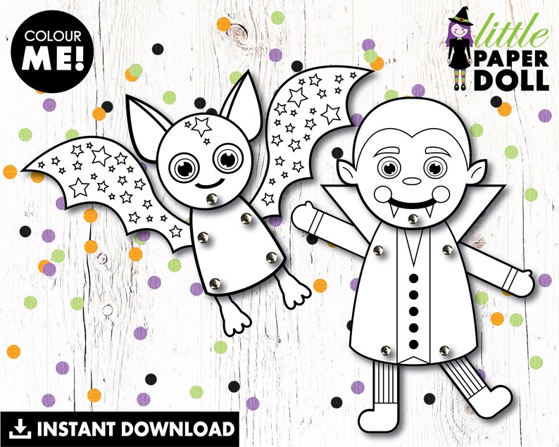 Halloween Paper Dolls INSTANT DOWNLOAD Printable DIY - Etsy