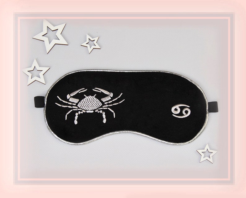 Cancer sleep mask personalized eye mask for sleep zodiac sign