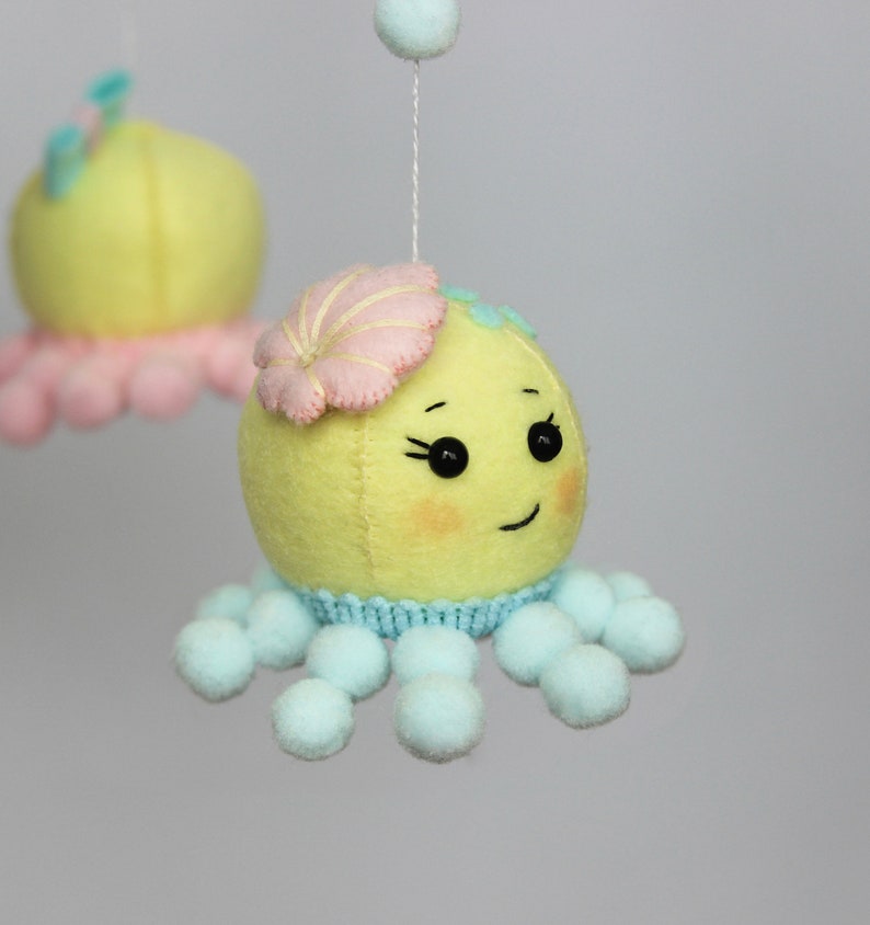 Baby Mobile Ocean With Narwhal and Octopuses for Boy or Girl Mobile