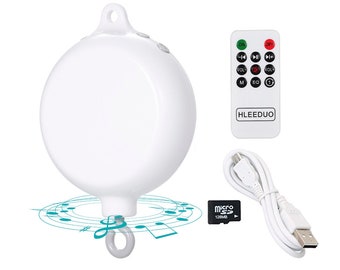 Music box with 128 MB SD Card and remote control for baby mobile - Rotating music mechanism for crib mobile - Baby mobile equipment