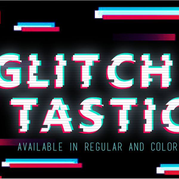 Glitchtastic Computer Hacker Font, Glitch Effect Font, OTF, Cricut Fonts, Calligraphy, Handlettering, Fonts for SVG