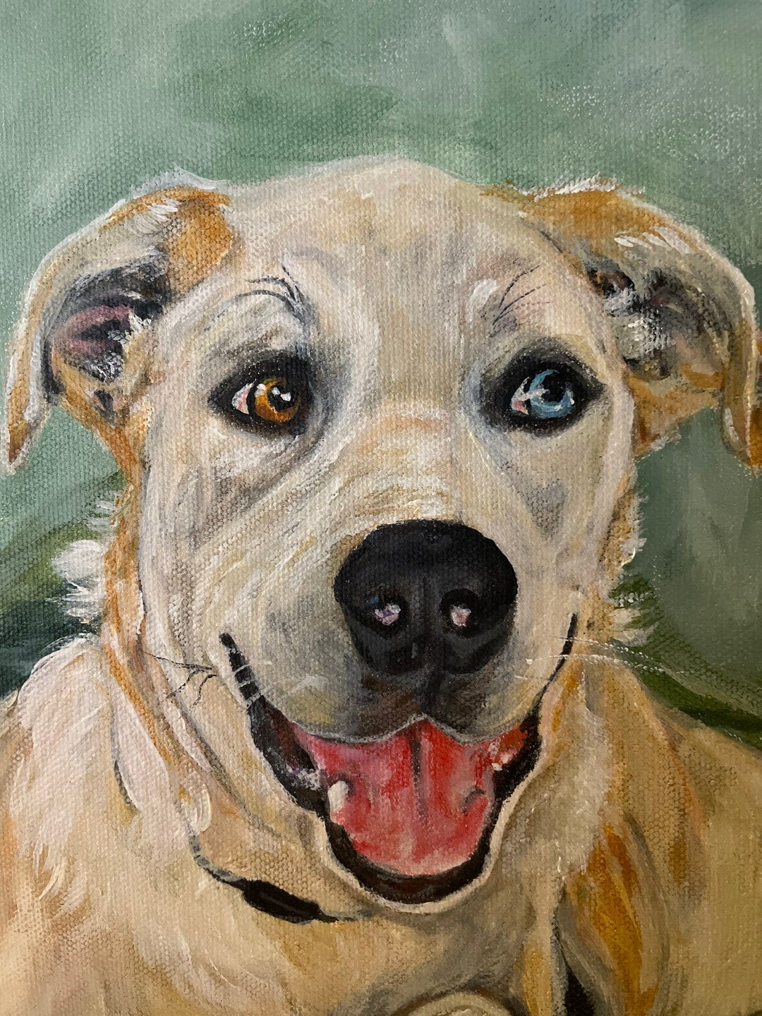 Custom Dog Acrylic Painting Dog Painting From Photo Custom Etsy