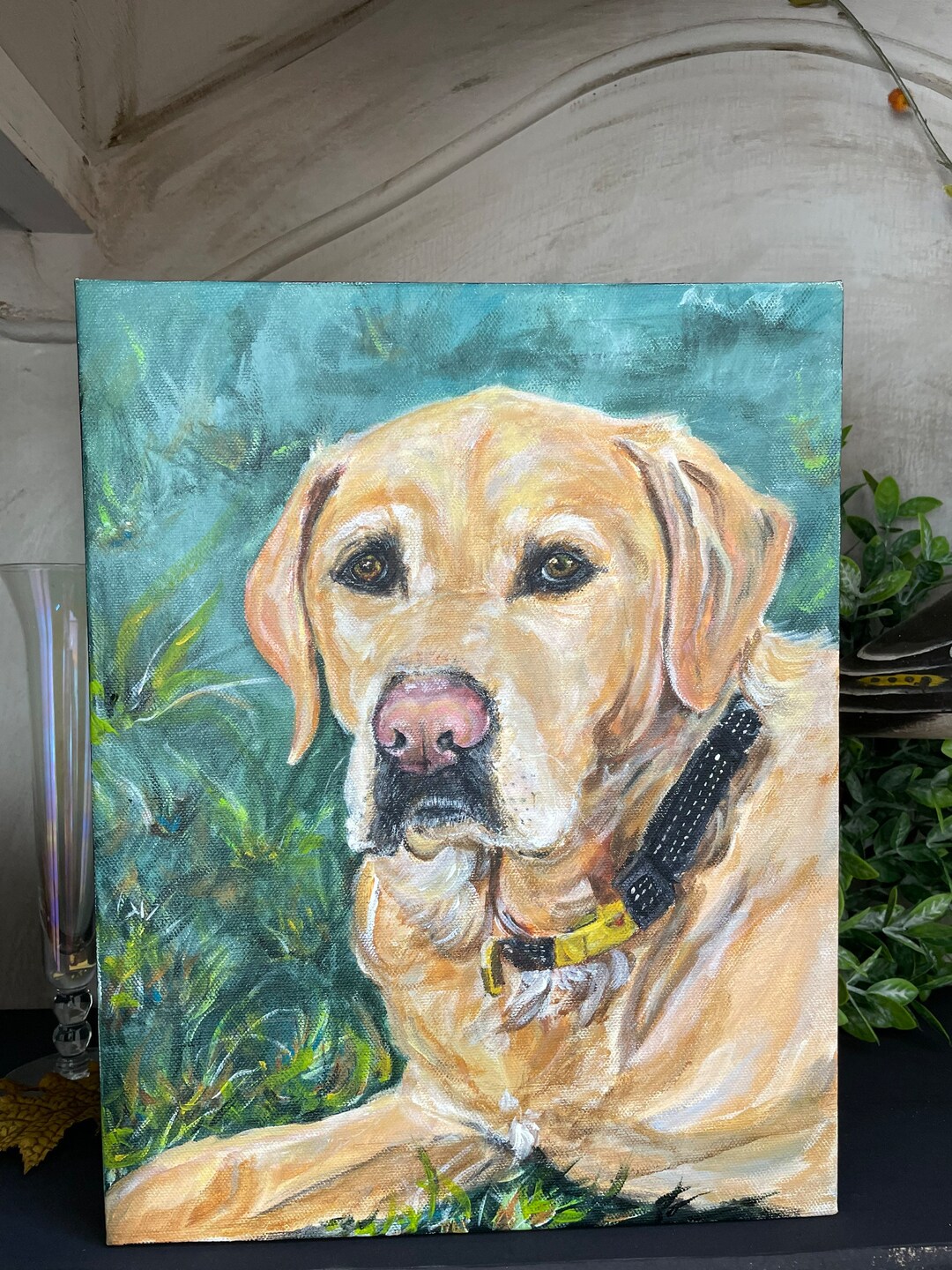 11"x14" Acrylic Pet Portrait / Custom Dog Painting / Acrylic Artwork ...