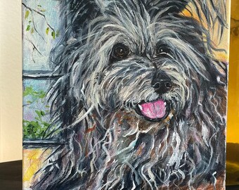 Custom Dog Acrylic Painting | Dog Painting from Photo | Custom Pet Portrait | Personalized Pet Art |commissioned pet painting