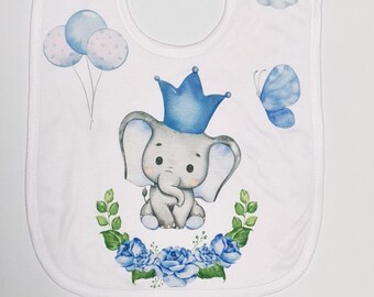 Children's bib elephant pattern and balloons boy version