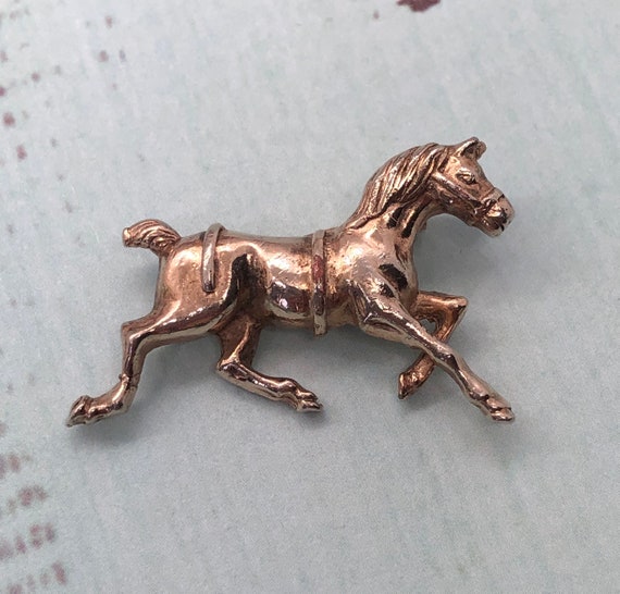 Vintage Silver Toned Alice Caviness Horse Brooch - image 1