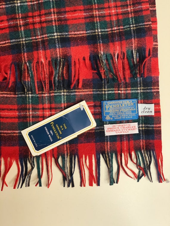 Vintage Wool Pendleton Scarf