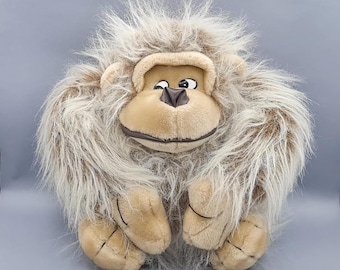 Vintage stuffed monkey, collectible stuffed animal, monkey collection, teddy bear, toy, comforter, Teddy Bear style, Vintage 1980s
